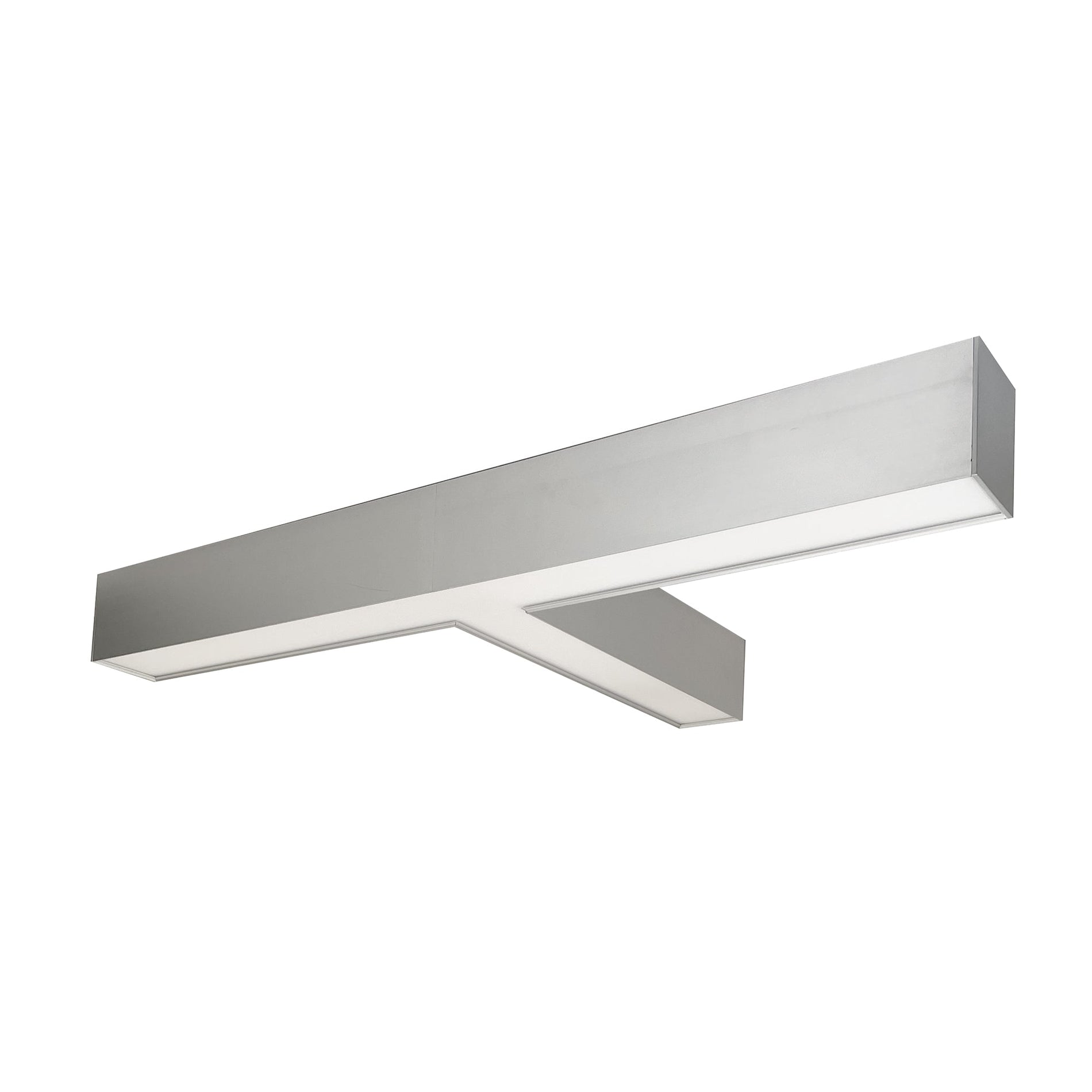 Nora NLUD-T334A  inchT inch Shaped L-Line LED Indirect/Direct Linear, 5027lm / Selectable CCT, Aluminumminum Finish