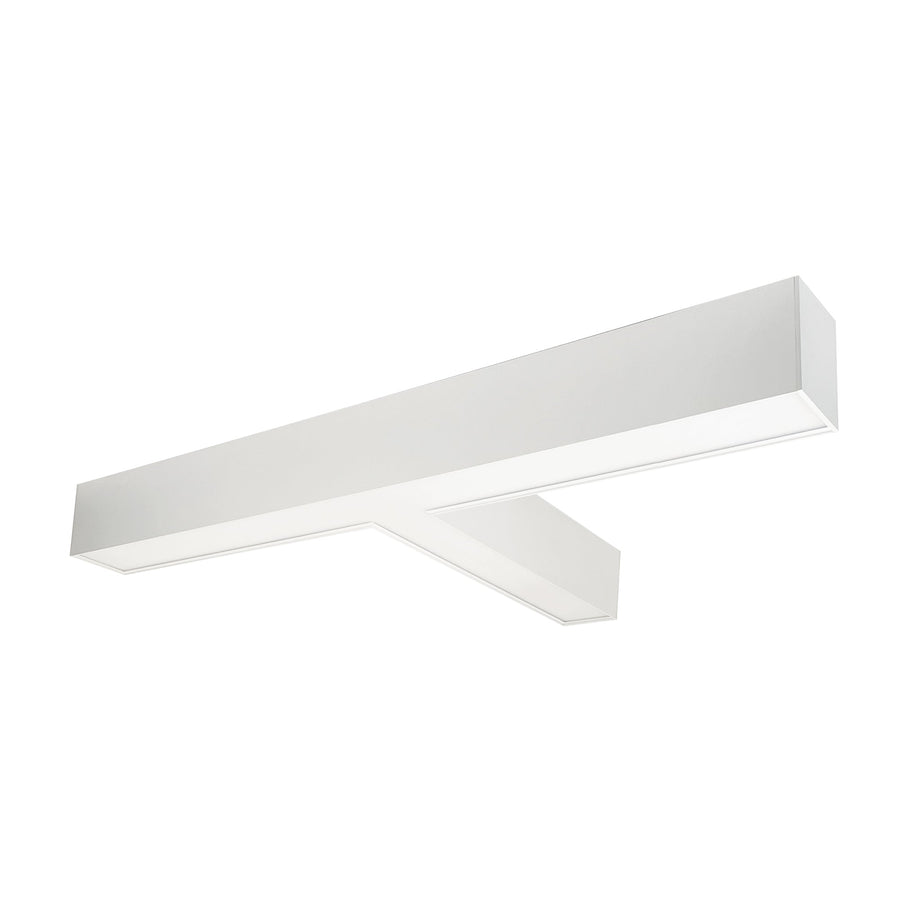 Nora NLUD-T334W inchT inch Shaped L-Line LED Indirect/Direct Linear, 5027lm / Selectable CCT, White Finish