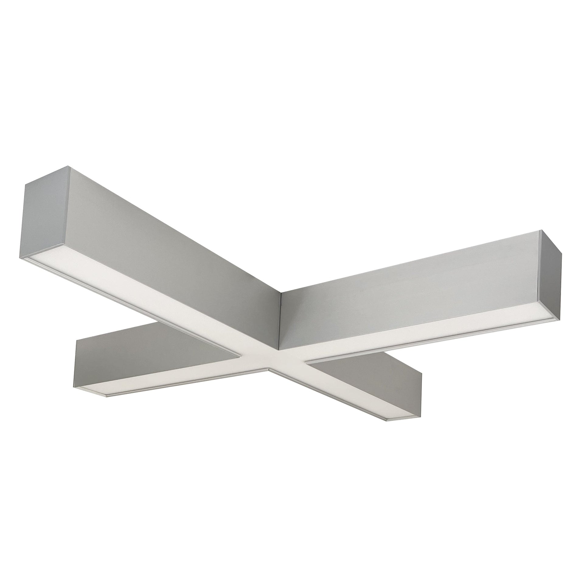 Nora NLUD-X334A  inchX inch Shaped L-Line LED Indirect/Direct Linear, 6028lm / Selectable CCT, Aluminumminum finish