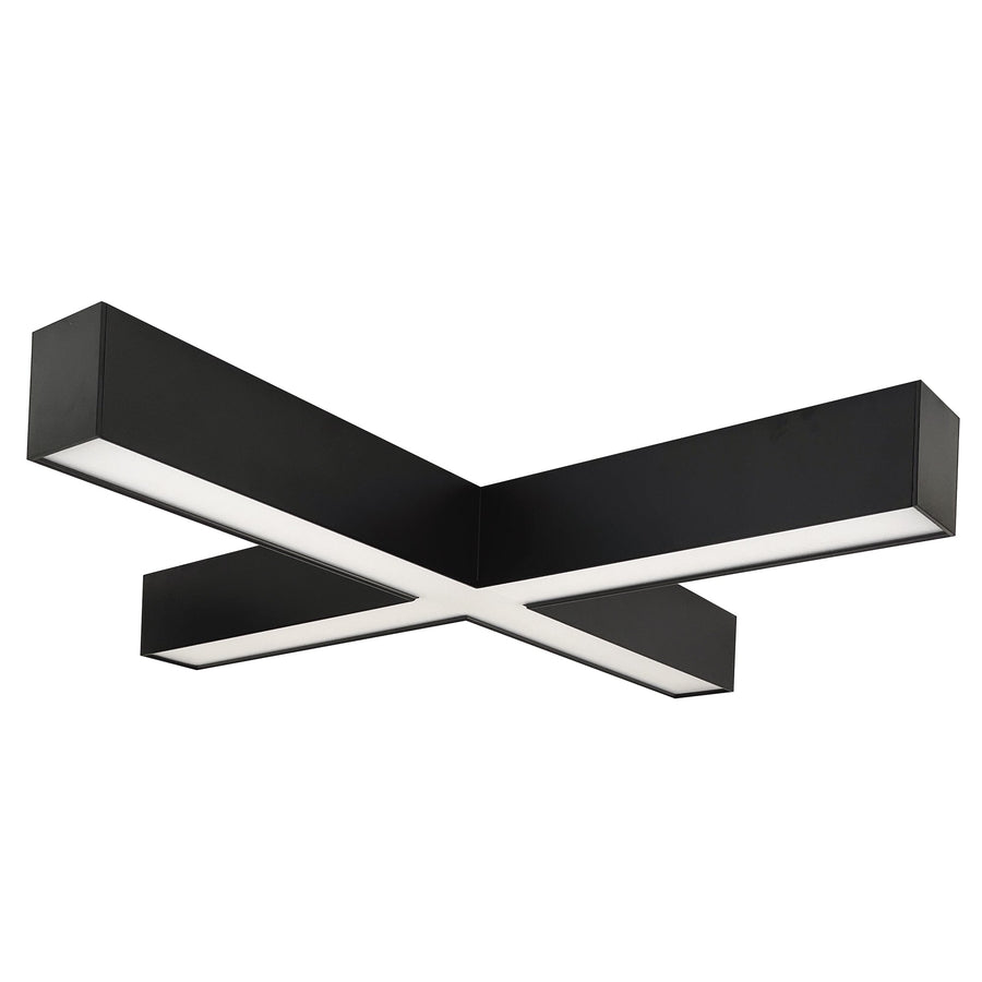Nora NLUD-X334B  inchX inch Shaped L-Line LED Indirect/Direct Linear, 6028lm / Selectable CCT, Black finish