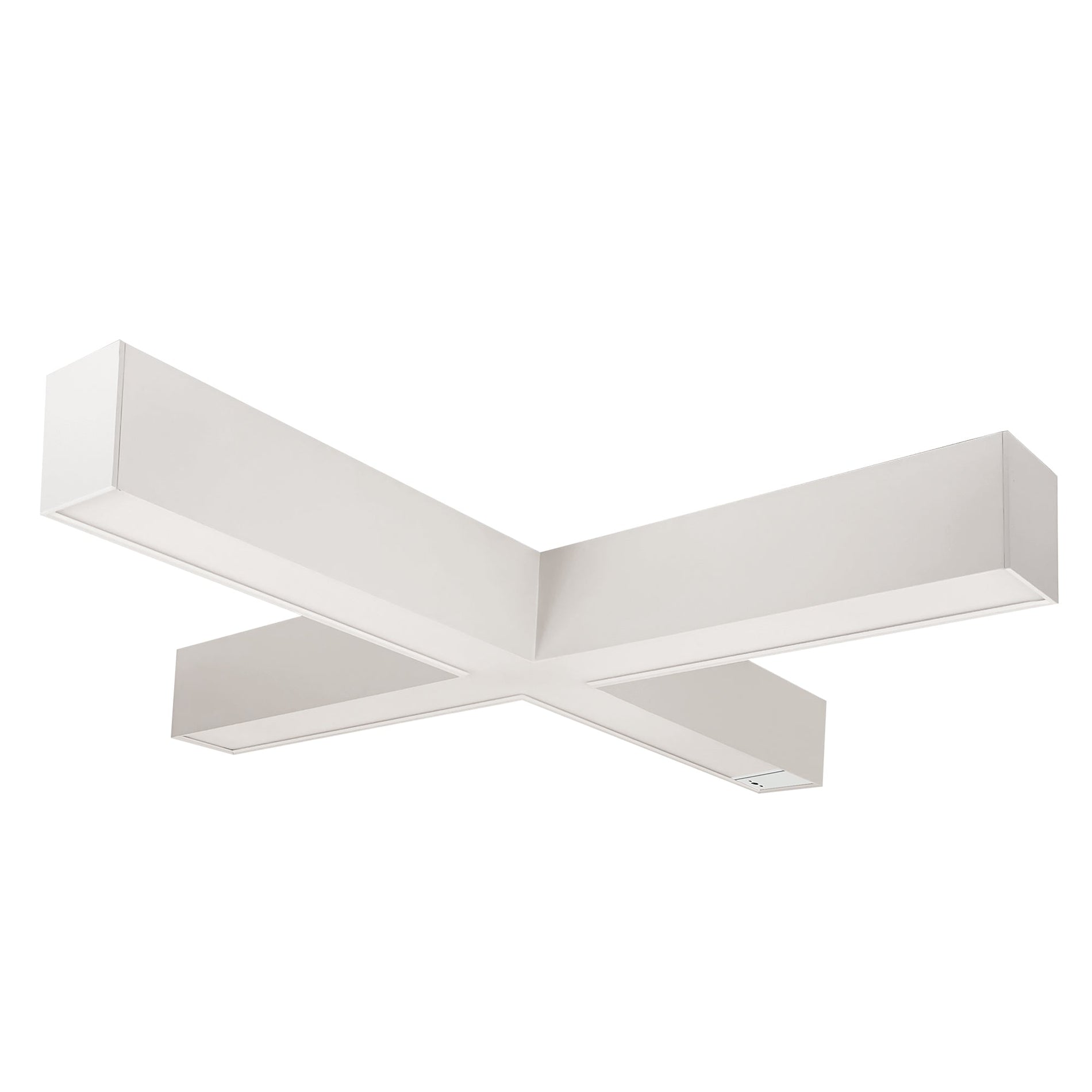 Nora NLUD-X334W/OS  inchX inch Shaped L-Line LED Indirect/Direct Linear, 6028lm / Selectable CCT, White finish, with Motion Sensor