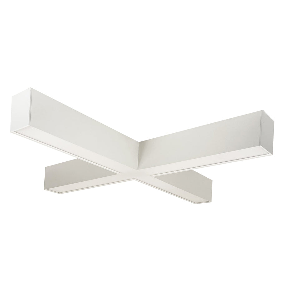 Nora NLUD-X334W inchX inch Shaped L-Line LED Indirect/Direct Linear, 6028lm / Selectable CCT, White finish