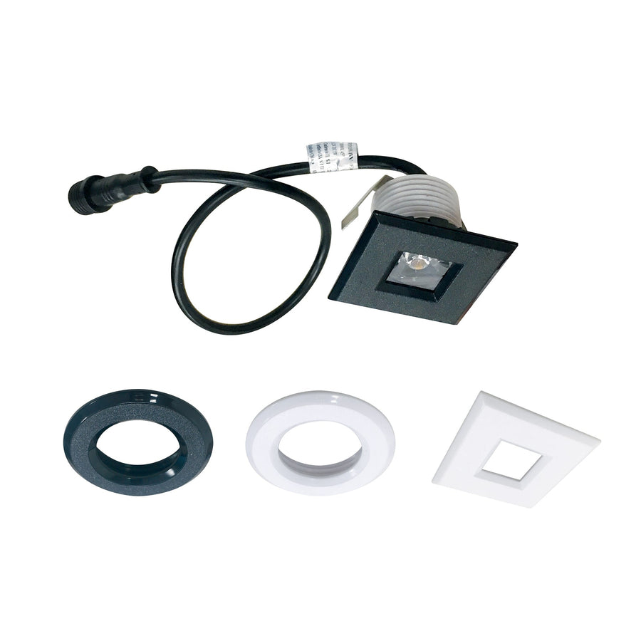 Nora NM1-17027X2PBW 1 inch M1 LED Miniature Recessed, 2700K, (2) Black & (2) White Plastic Trims