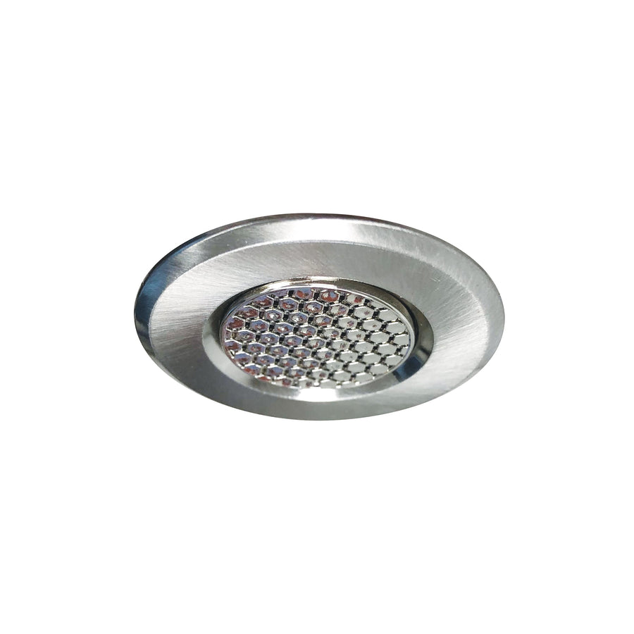 Nora NM1-RAIHECBN 1 inch Round M1 Hex Cell Louver Trim, Brushed Nickel