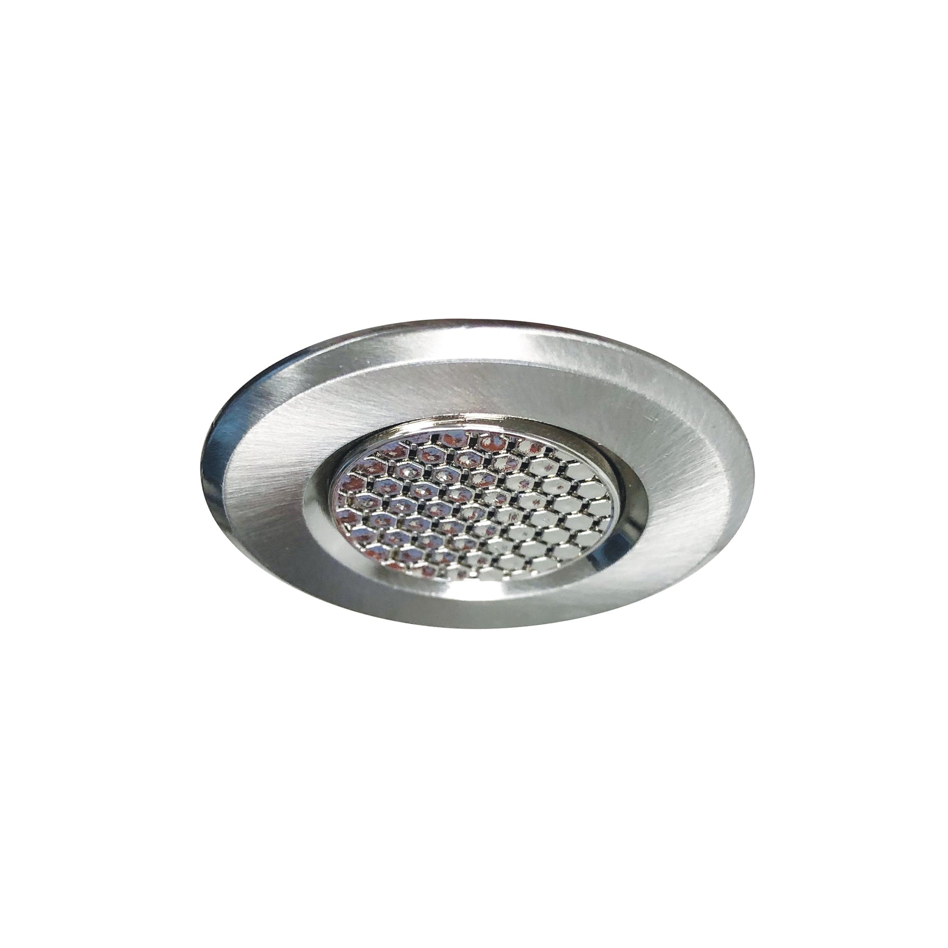 Nora NM1-RAIHECBN 1 inch Round M1 Hex Cell Louver Trim, Brushed Nickel