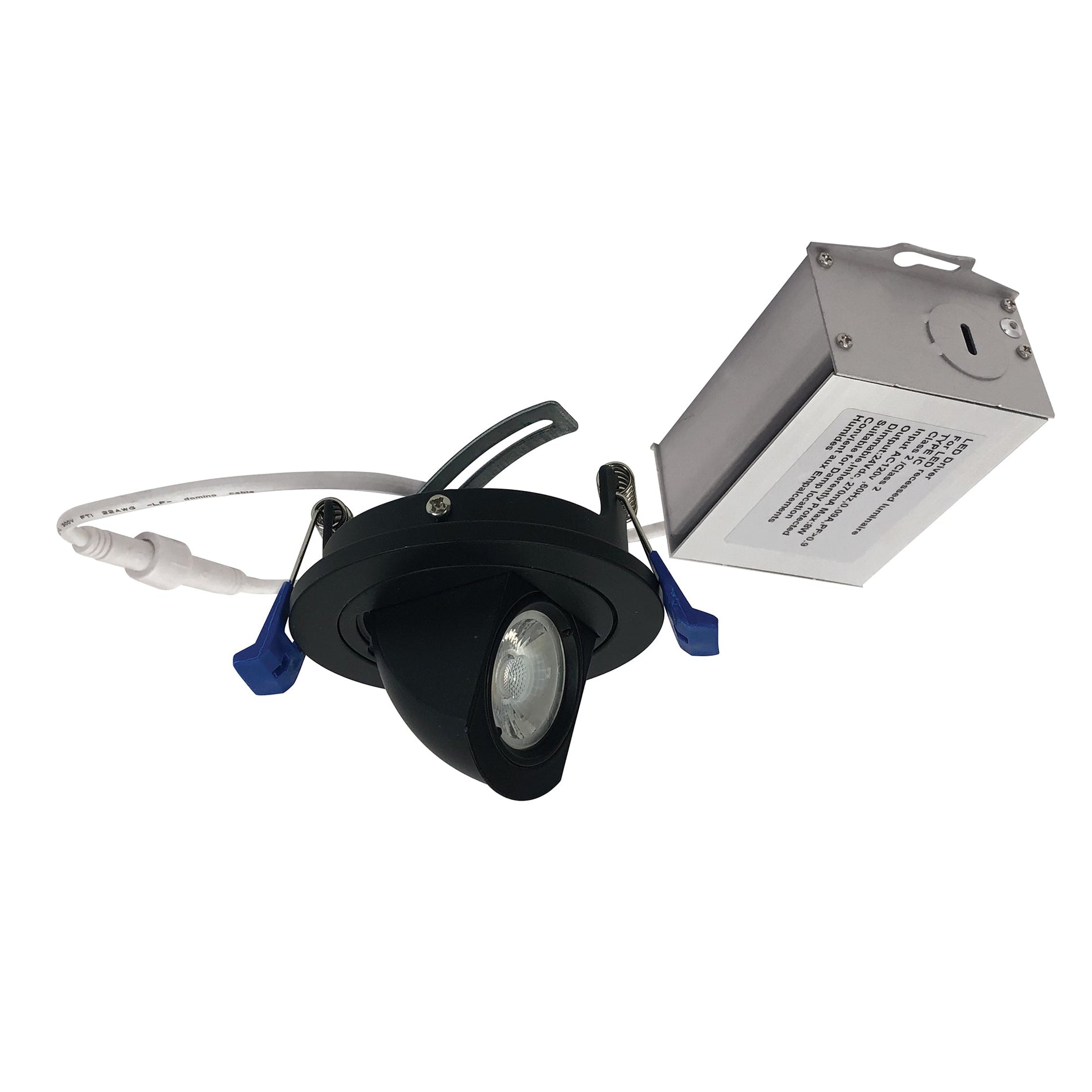 Nora NM2-2R2705027BB 2 inch M2 Round LED Adjustable Elbow, 500lm / 7W, 2700K, 120V, Matte Black