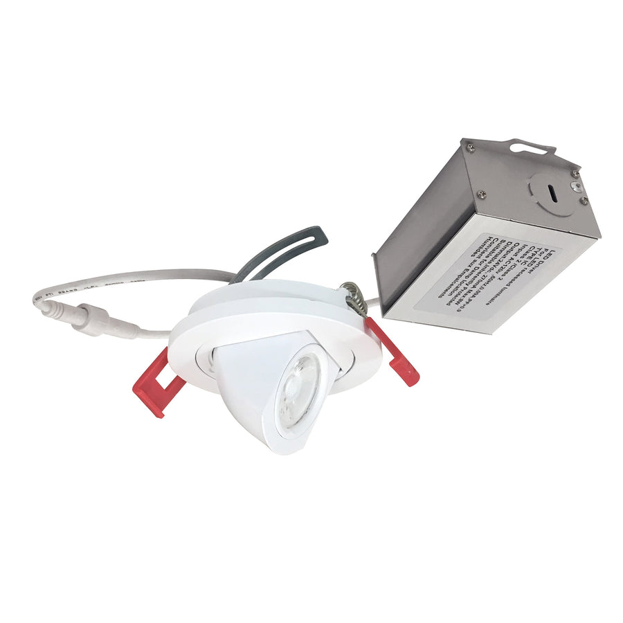 Nora NM2-2R2705030MPW 2 inch M2 Round LED Adjustable Elbow, 500lm / 7W, 3000K, 120V, Matte Powder White