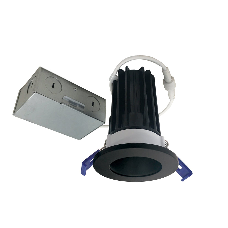 Nora NM2-2RDC8527BB 2 inch M2 Round LED Downlight, 850lm / 10W, 2700K, 120V, Matte Black