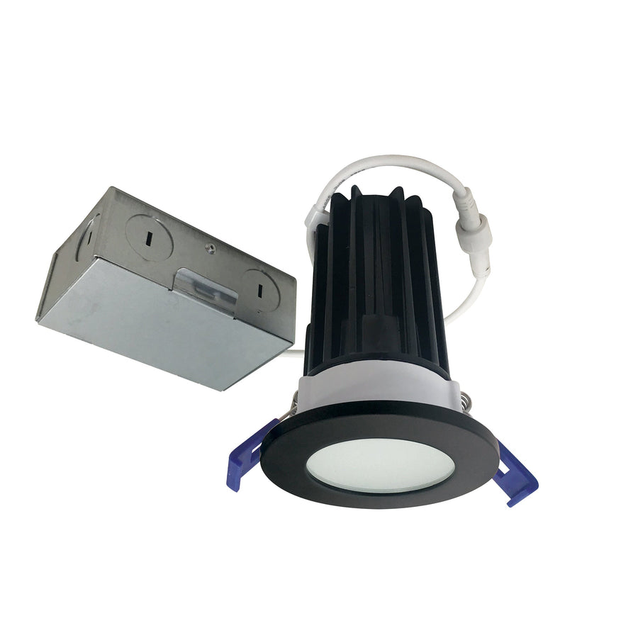 Nora NM2-2RDCS8527BB 2 inch M2 Round LED Lensed Downlight, 850lm / 10W, 2700K, 120V, Matte Black