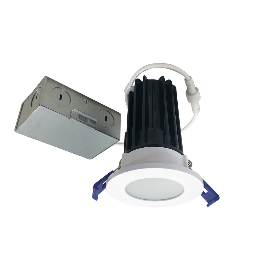Nora NM2-2RDCS8527MPW 2 inch M2 Round LED Lensed Downlight, 850lm / 10W, 2700K, 120V, Matte Powder White