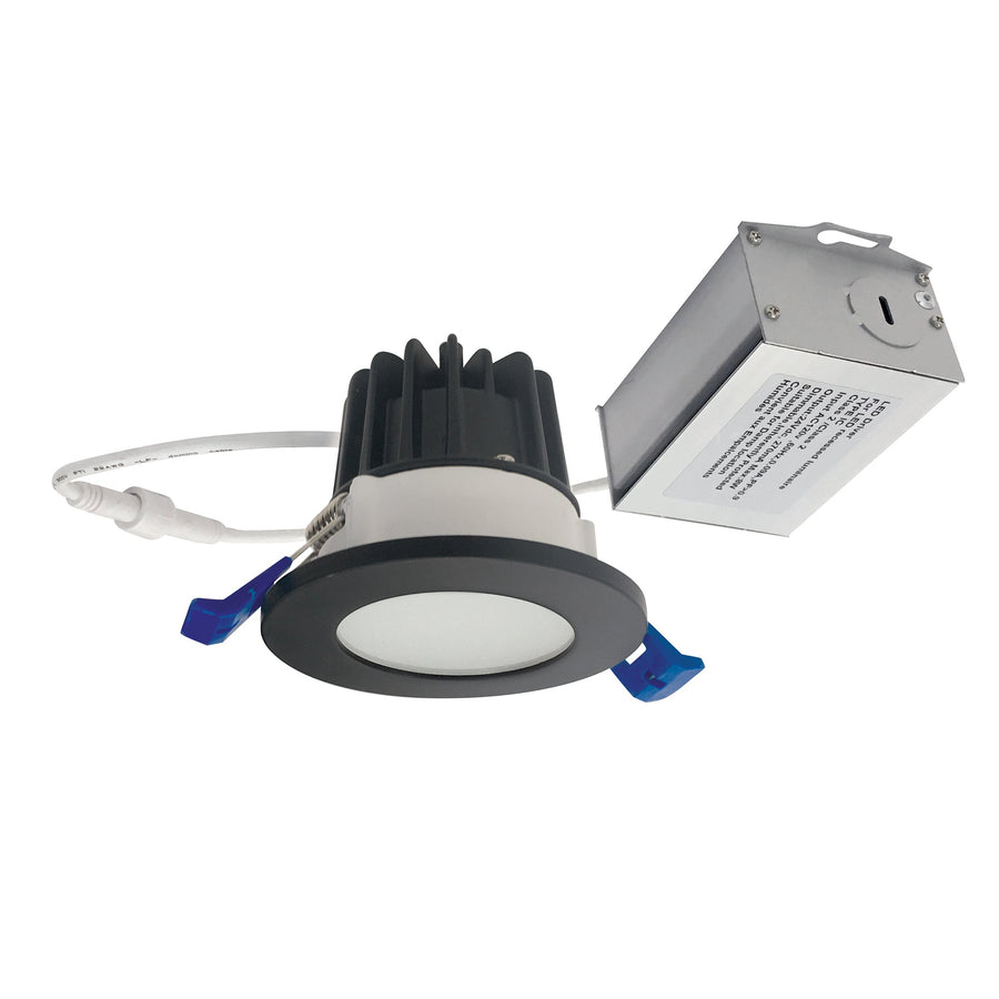 Nora NM2-2RDCS6027BB 2 inch M2 Round LED Lensed Downlight, 600lm / 8W, 2700K, 120V, Matte Black