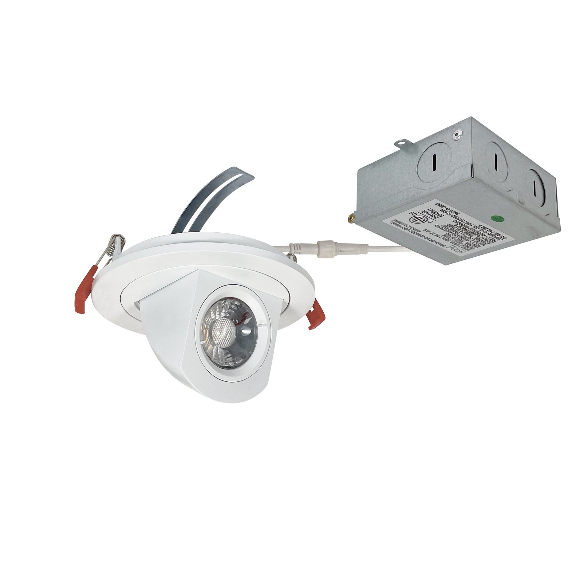 Nora NM4-R47027MPW 4 inch M4 Round LED Adjustable Elbow, 950lm / 12W, 2700K, 120V, Matte Powder White