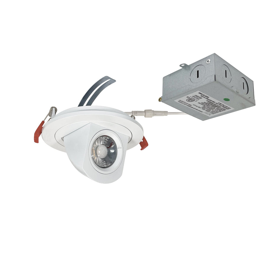 Nora NM4-R47027MPW 4 inch M4 Round LED Adjustable Elbow, 950lm / 12W, 2700K, 120V, Matte Powder White