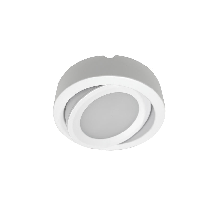 Nora NMP2-A35W 24V Josh Adjustable LED Puck Light, 300lm / 3500K, White Finish
