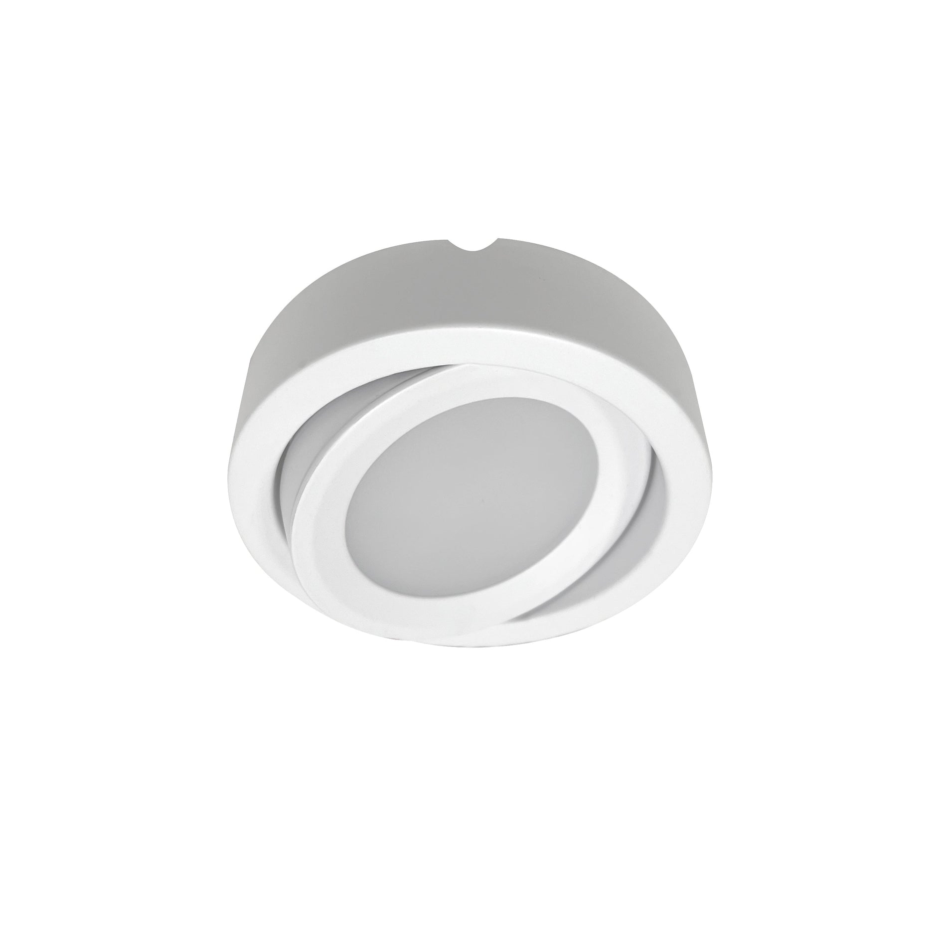 Nora NMP-A30W 12V Josh Adjustable LED Puck Light, 300lm / 3000K, White Finish
