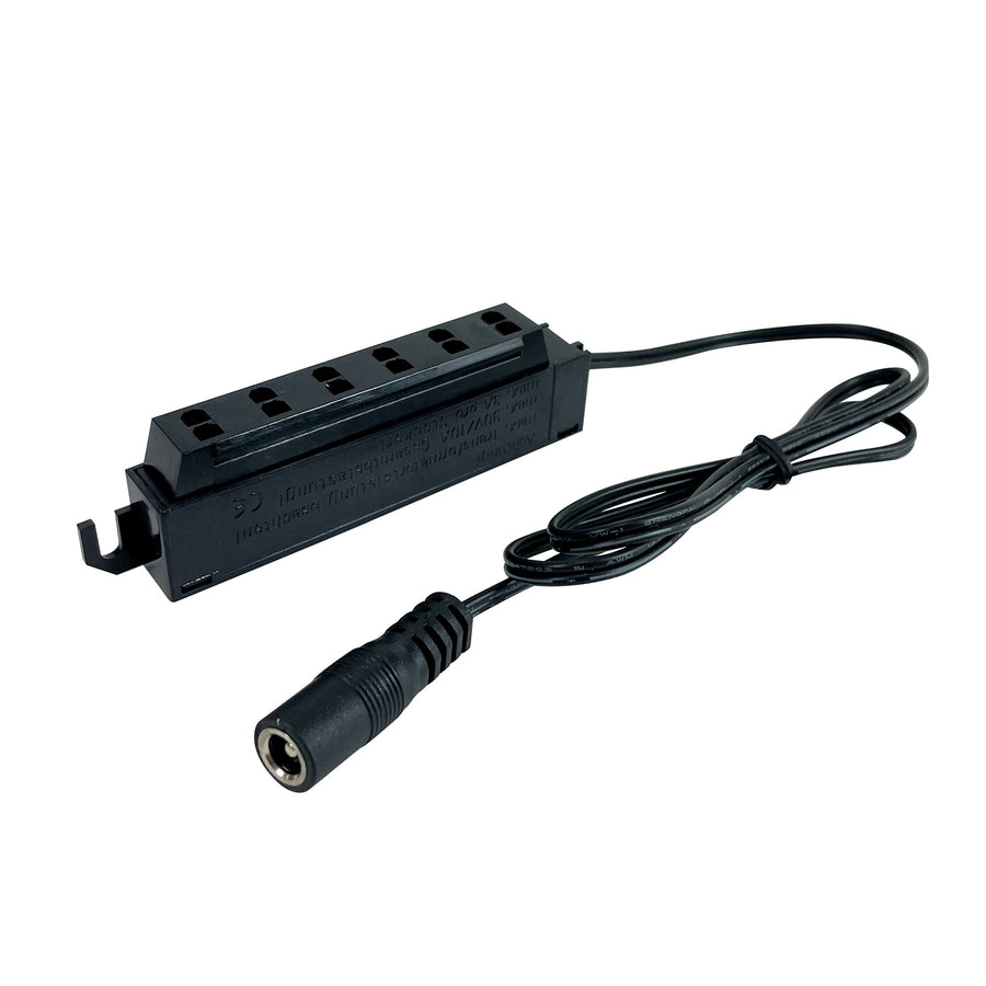 Nora NMPA-6P-24B 24 inch 6-Port Power Line Interconnect for Josh Puck, Black Finish