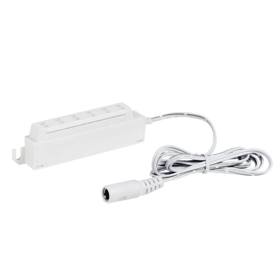 Nora NMPA-6P-24W 24 inch 6-Port Power Line Interconnect for Josh Puck, White Finish