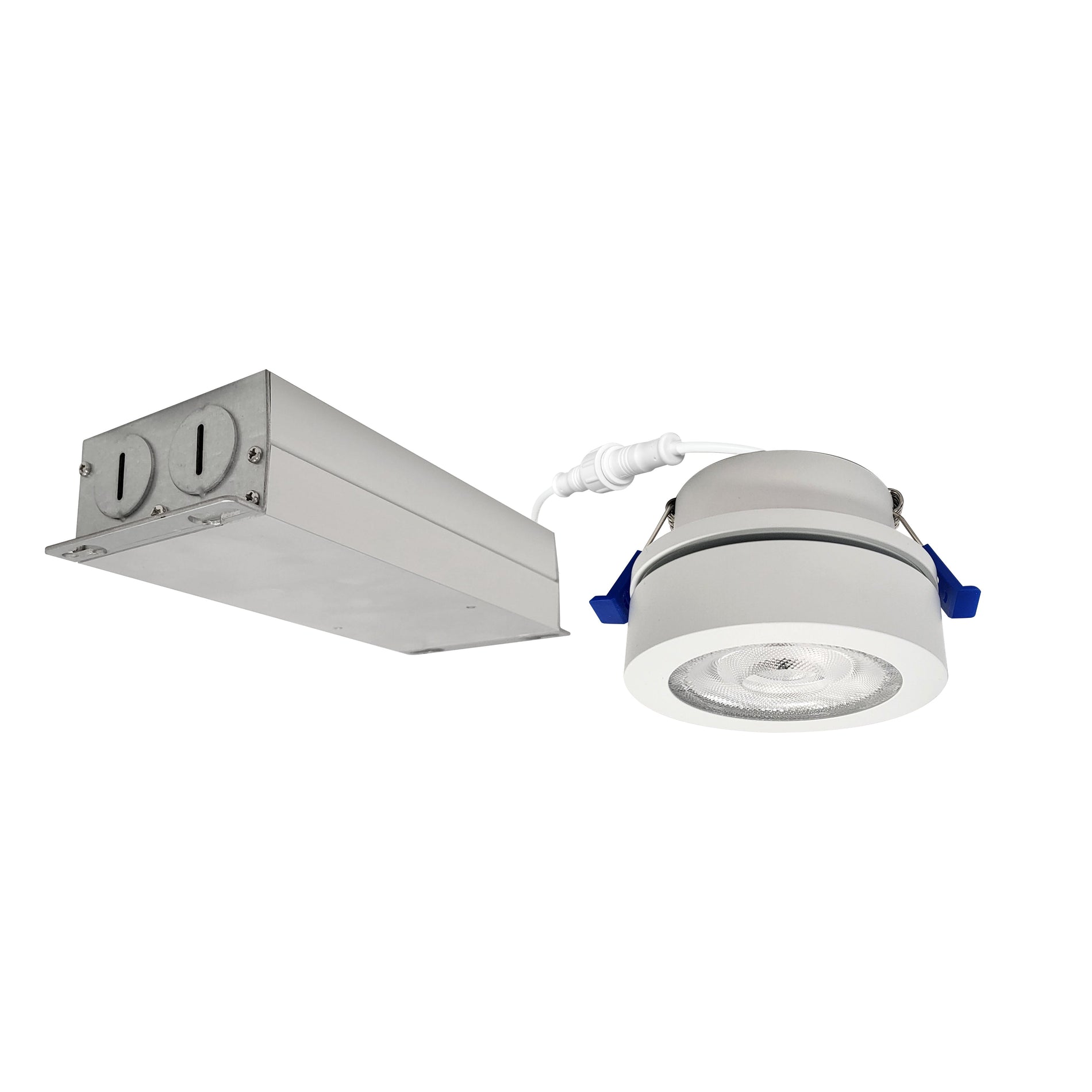 Nora NMW-427MPW 4 inch M-Wave Can-less Adjustable LED Downlight, 2700K, Matte Powder White finish