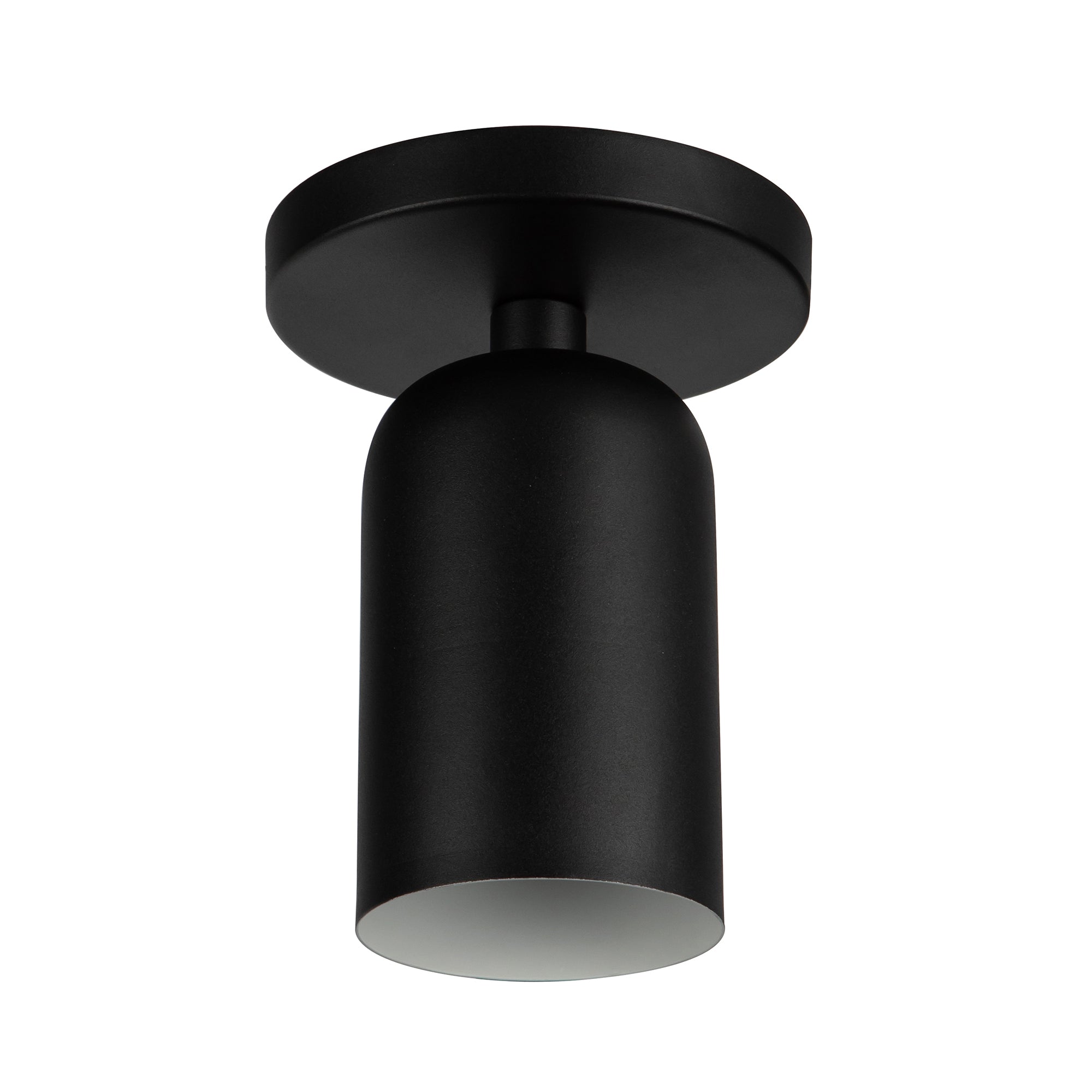 Nola 4-in Black 1 Light Semi-Flush