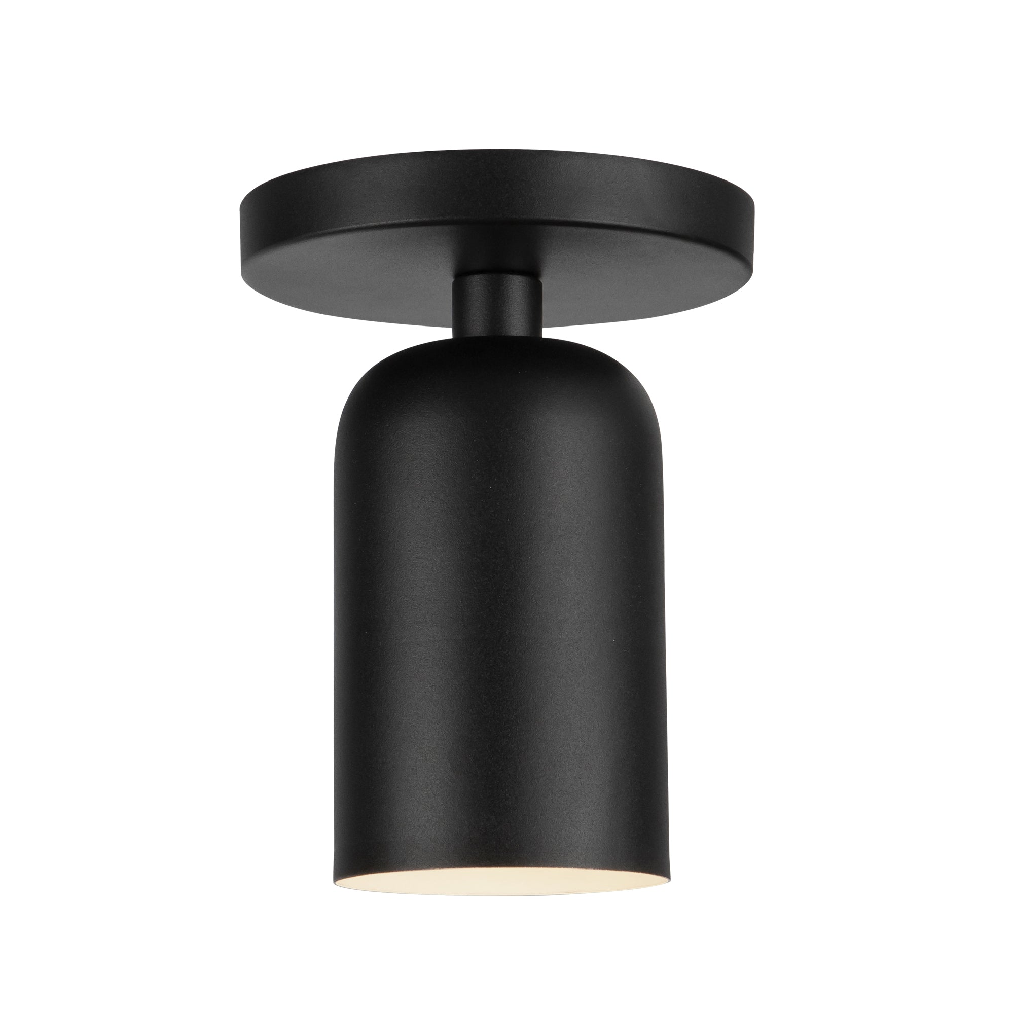 Nola 4-in Black 1 Light Semi-Flush