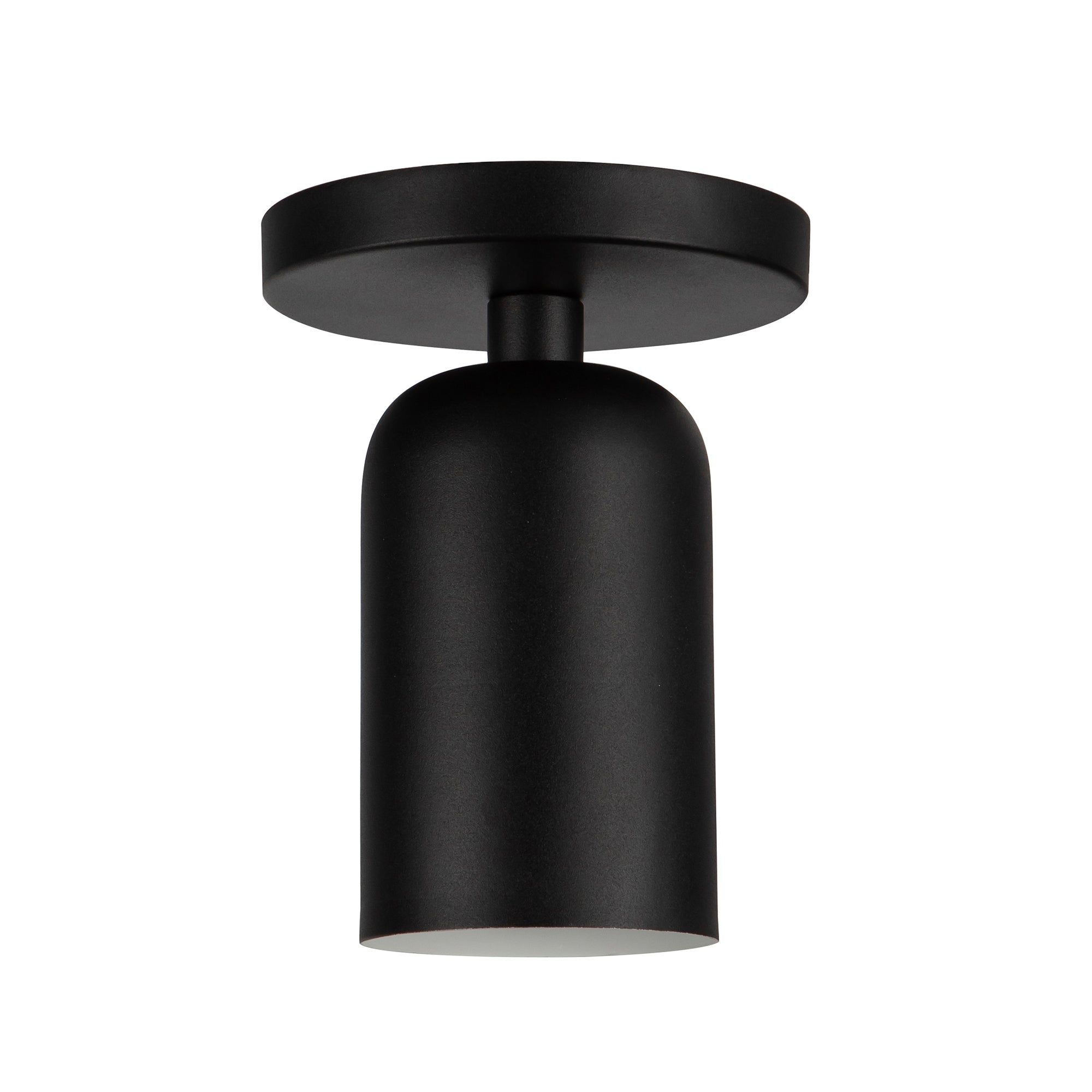 Nola 4-in Black 1 Light Semi-Flush
