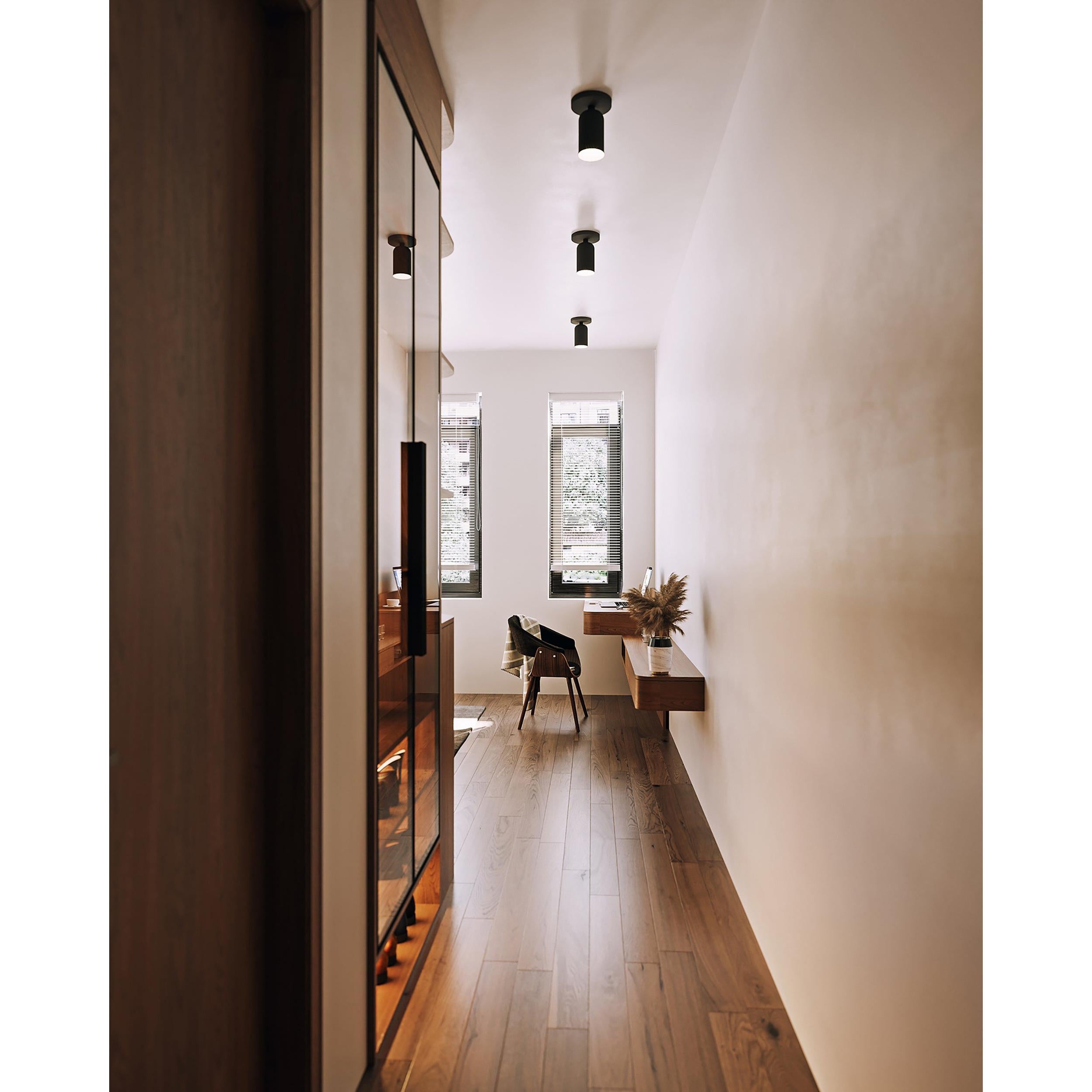 Nola 4-in Black 1 Light Semi-Flush