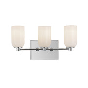 Kuzco Nola VL57718-CH/GO Vanity Light Fixture, UL Damp Rated, Chrome/Glossy Opal Glass