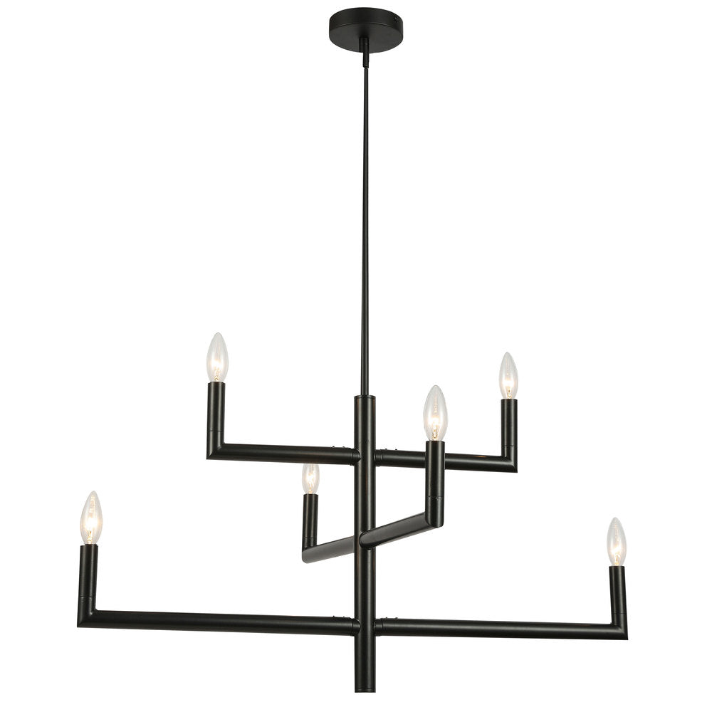 Dainolite NORA NOR-326C-MB Chandelier Contemporary - Matte Black