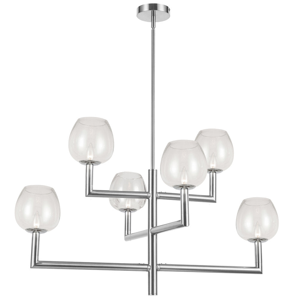 Dainolite NORA NOR-326C-PC-CLR Chandelier Contemporary - Polished Chrome