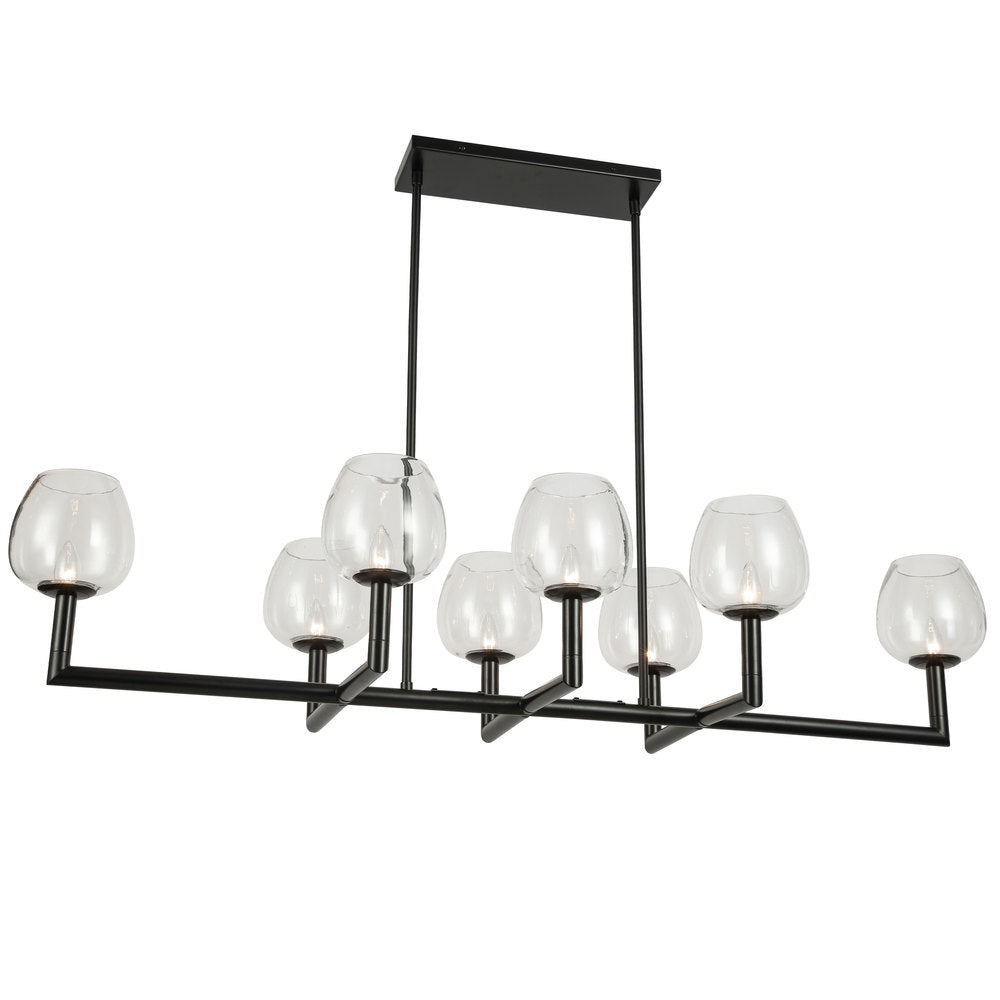 Dainolite NORA NOR-478HC-MB-CLR Chandelier Contemporary - Matte Black