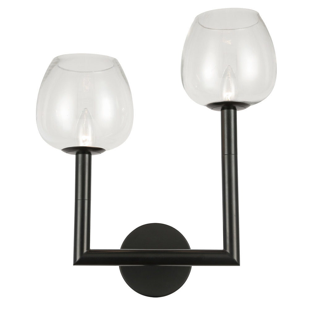 Dainolite NORA NOR-R-112W-MB-CLR Sconce Contemporary - Matte Black