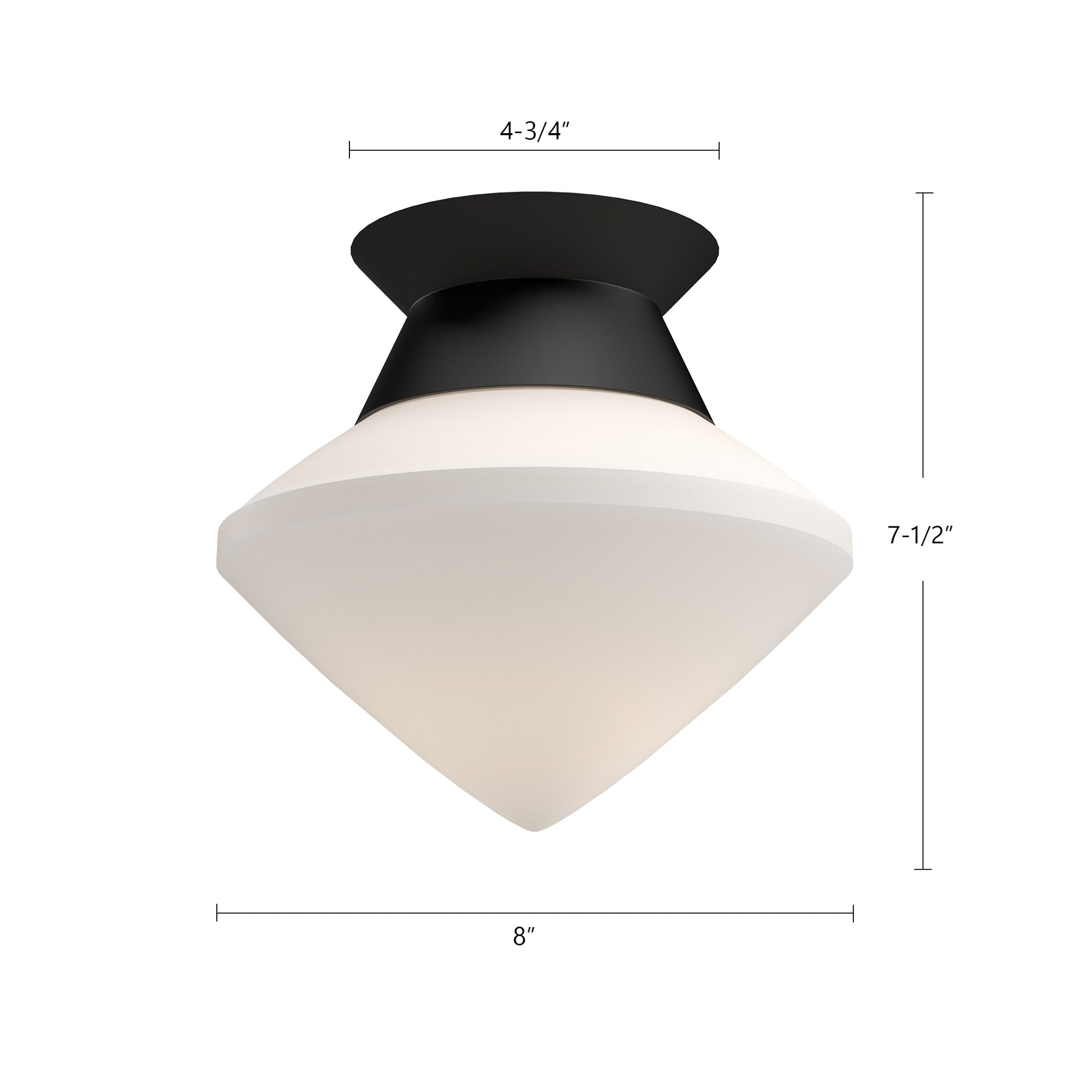 Nora 8-in Brushed Nickel/Opal Matte Glass 1 Light Flush Mount