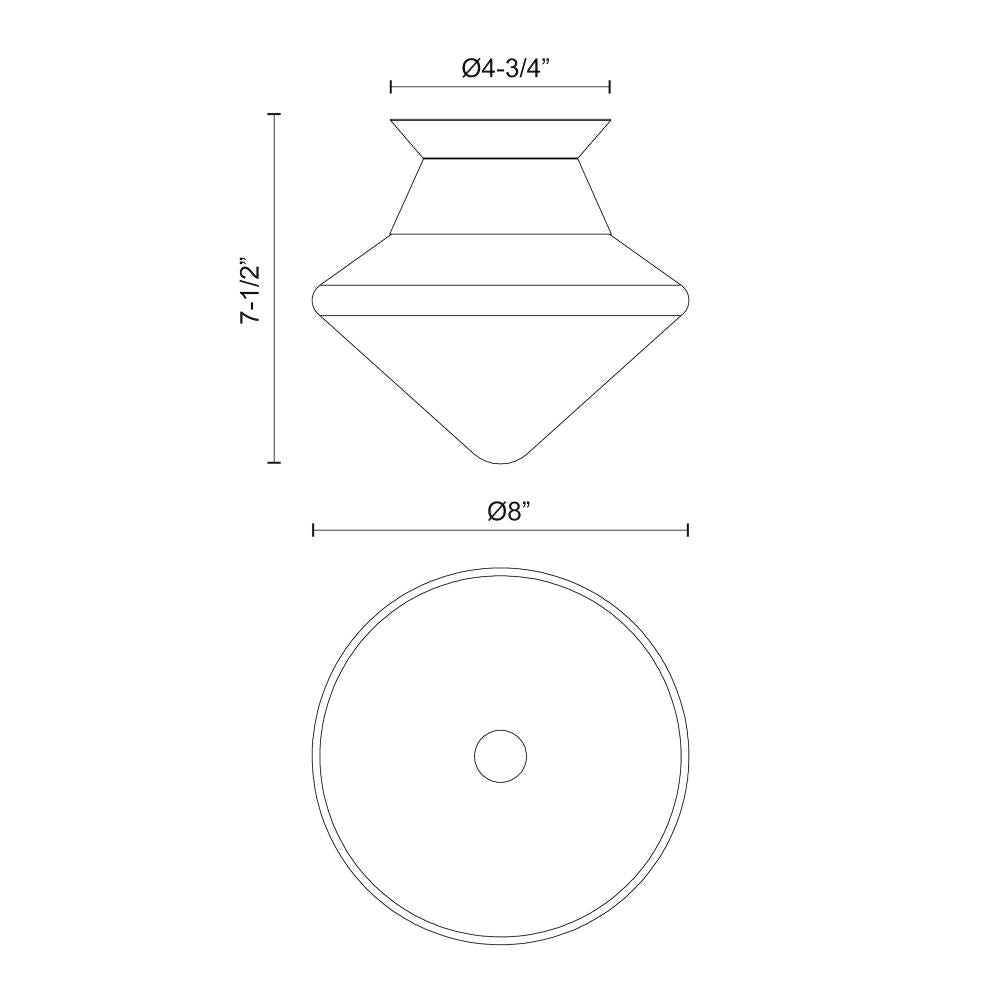 Alora Lighting NORA FM537508BNOP Flush Mount Modern - Brushed Nickel