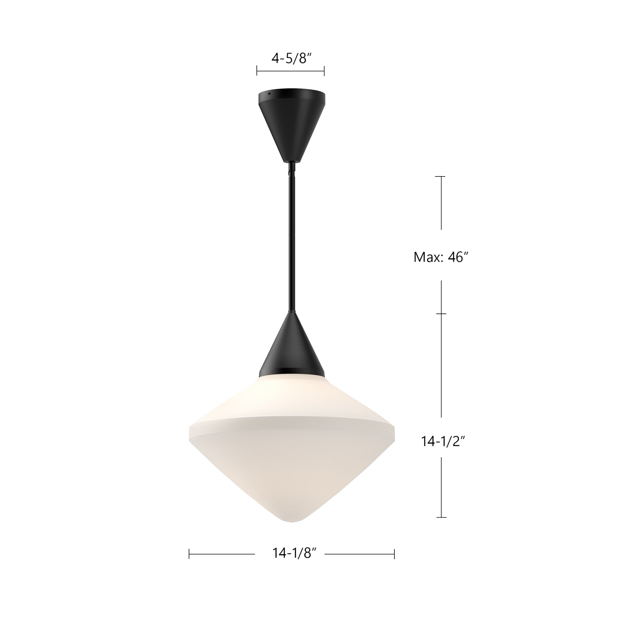 Nora 14-in Brushed Nickel/Opal Matte Glass 1 Light Pendant