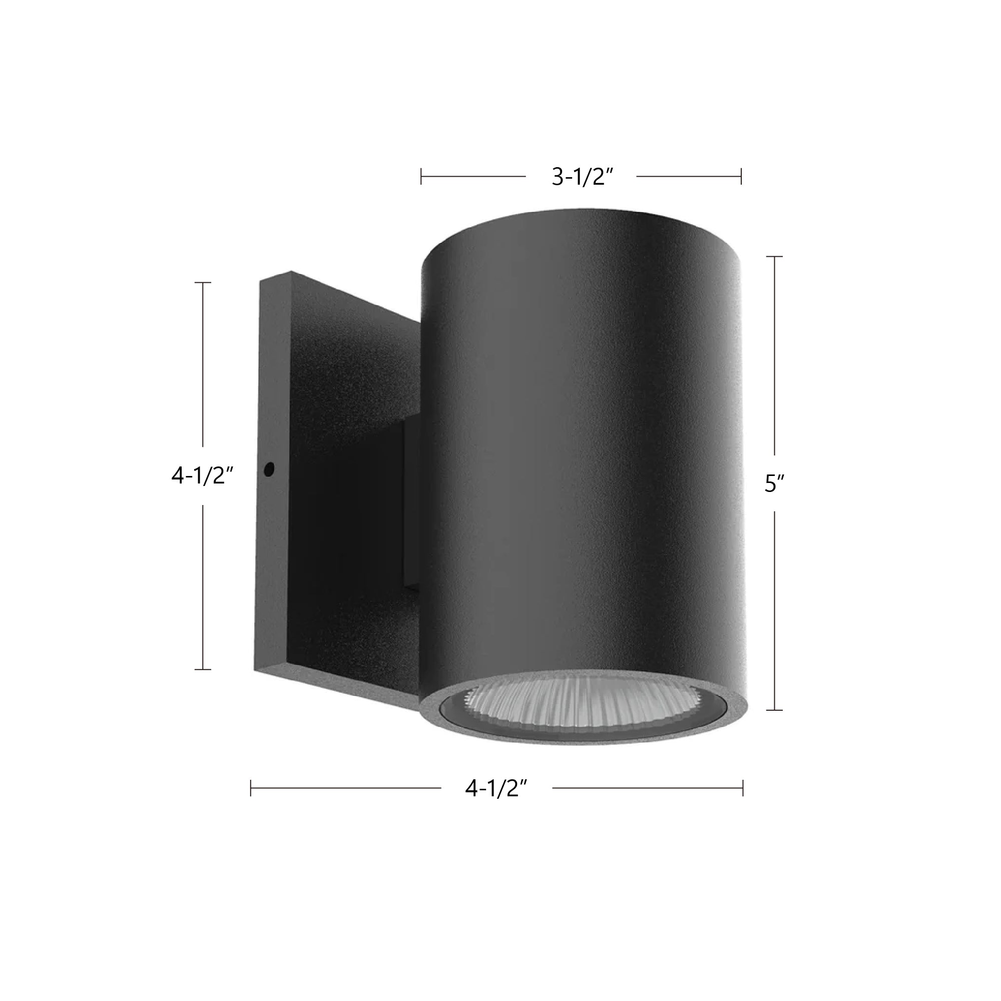 Nordic 5-in Gray LED Exterior Wall Sconce