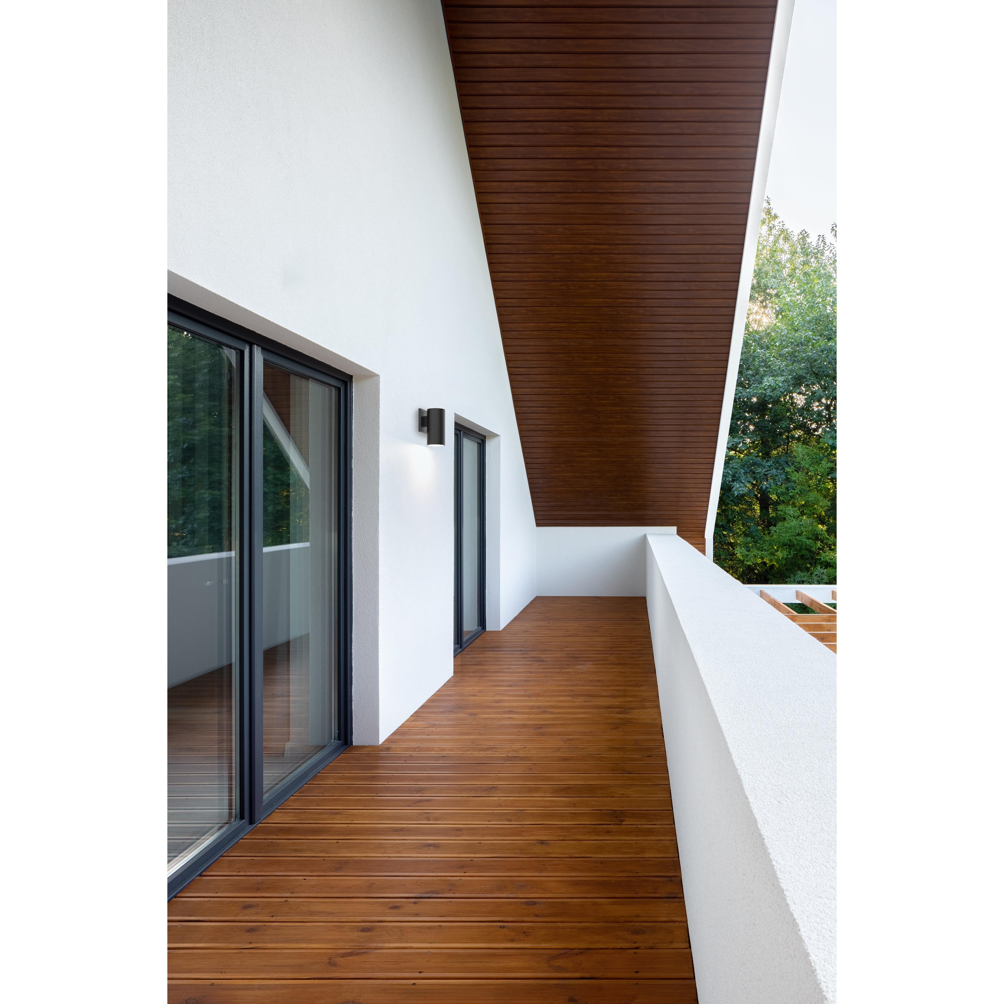 Nordic 7-in Black LED Exterior Wall Sconce