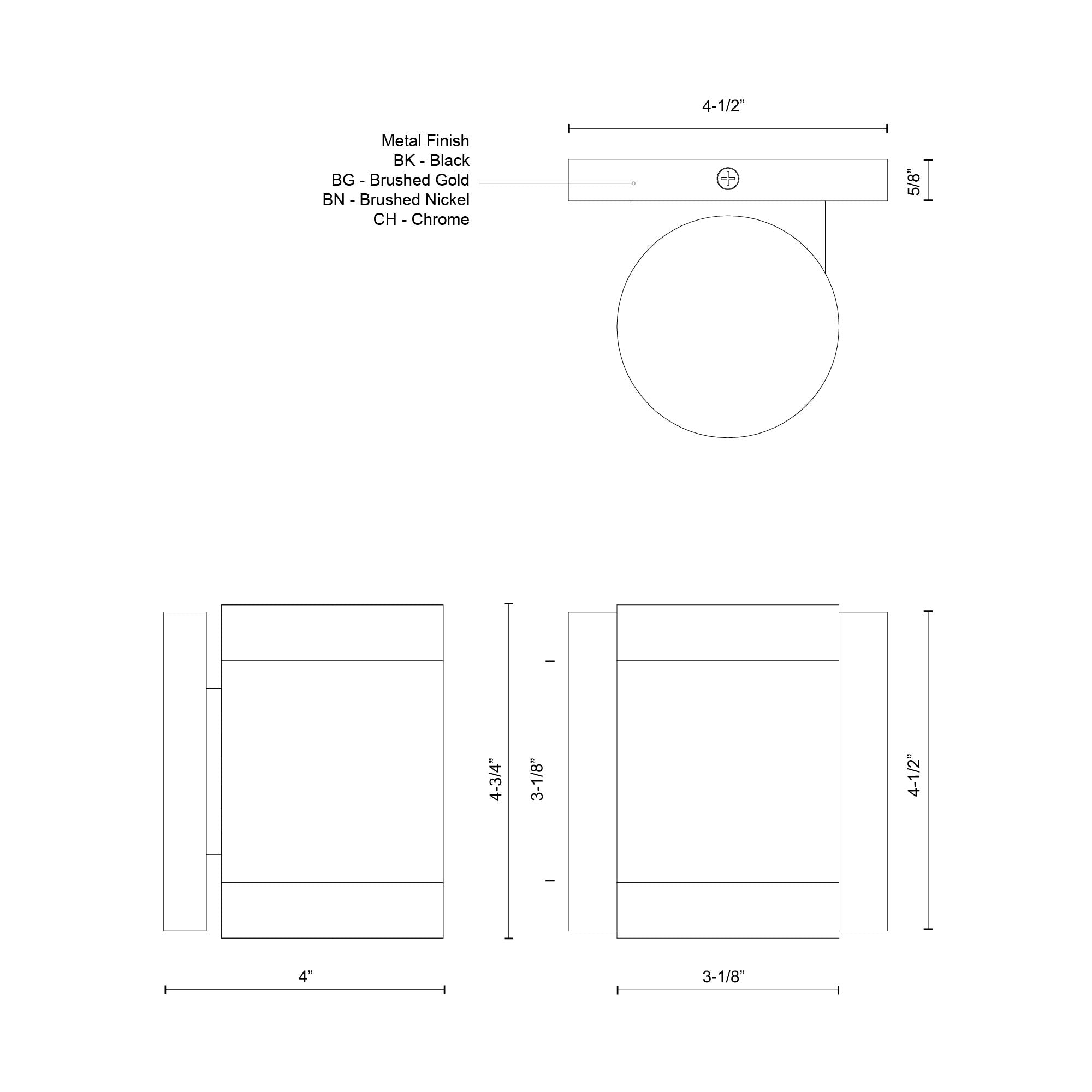 Norfolk 5-in Brushed Nickel LED Wall Sconce