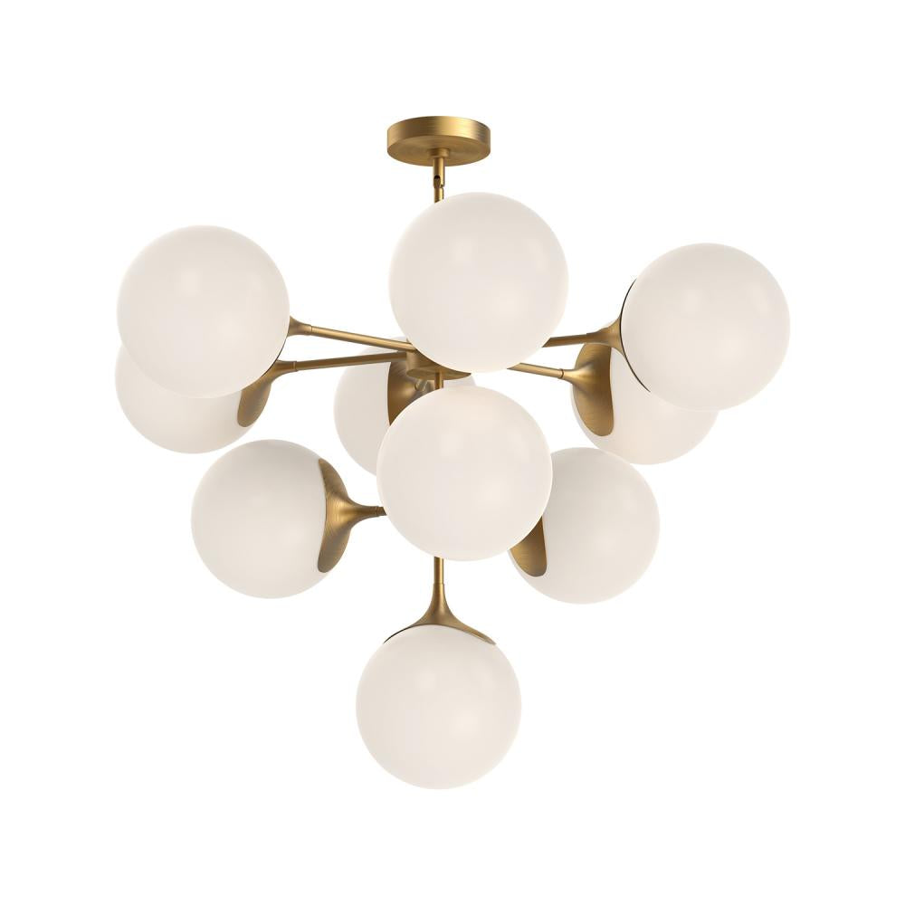 Alora Lighting NOUVEAU CH505335AGOP Chandelier - Aged Gold