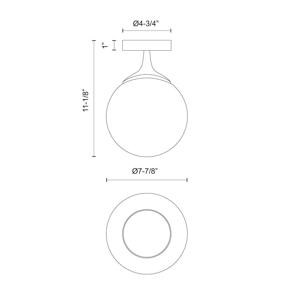 Alora Lighting NOUVEAU FM505108MBOP Flush Mount - Matte Black