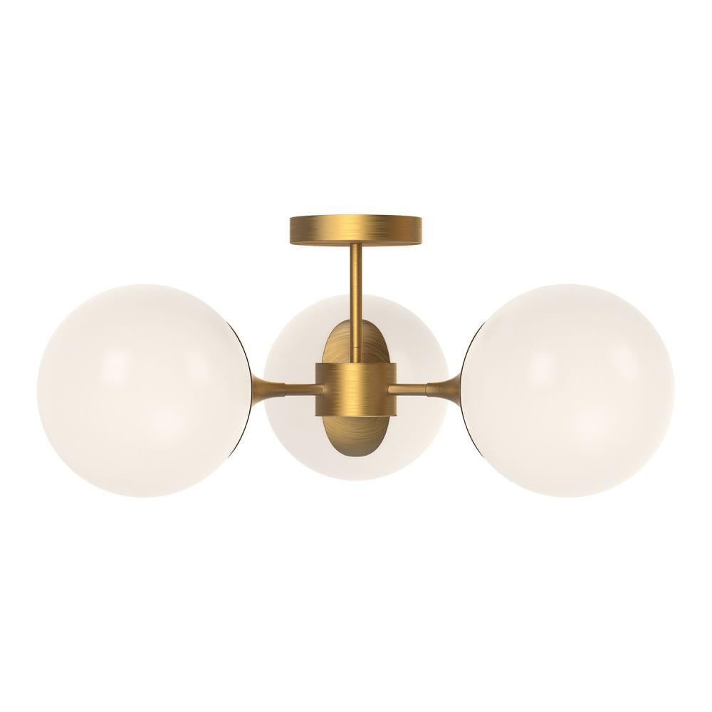 Alora Lighting NOUVEAU SF505326AGOP Semi Flush Mt - Aged Gold