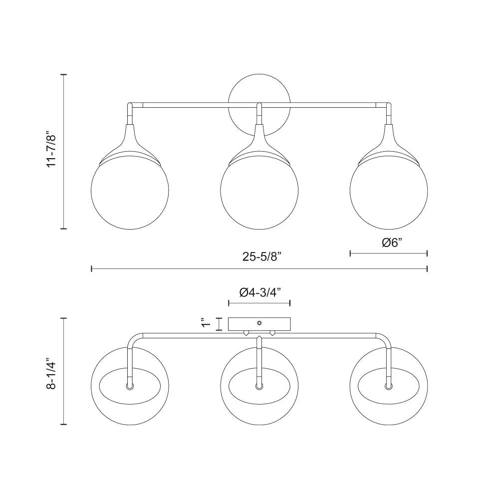 Alora Lighting NOUVEAU VL505125MBOP Bathroom Fixture - Matte Black