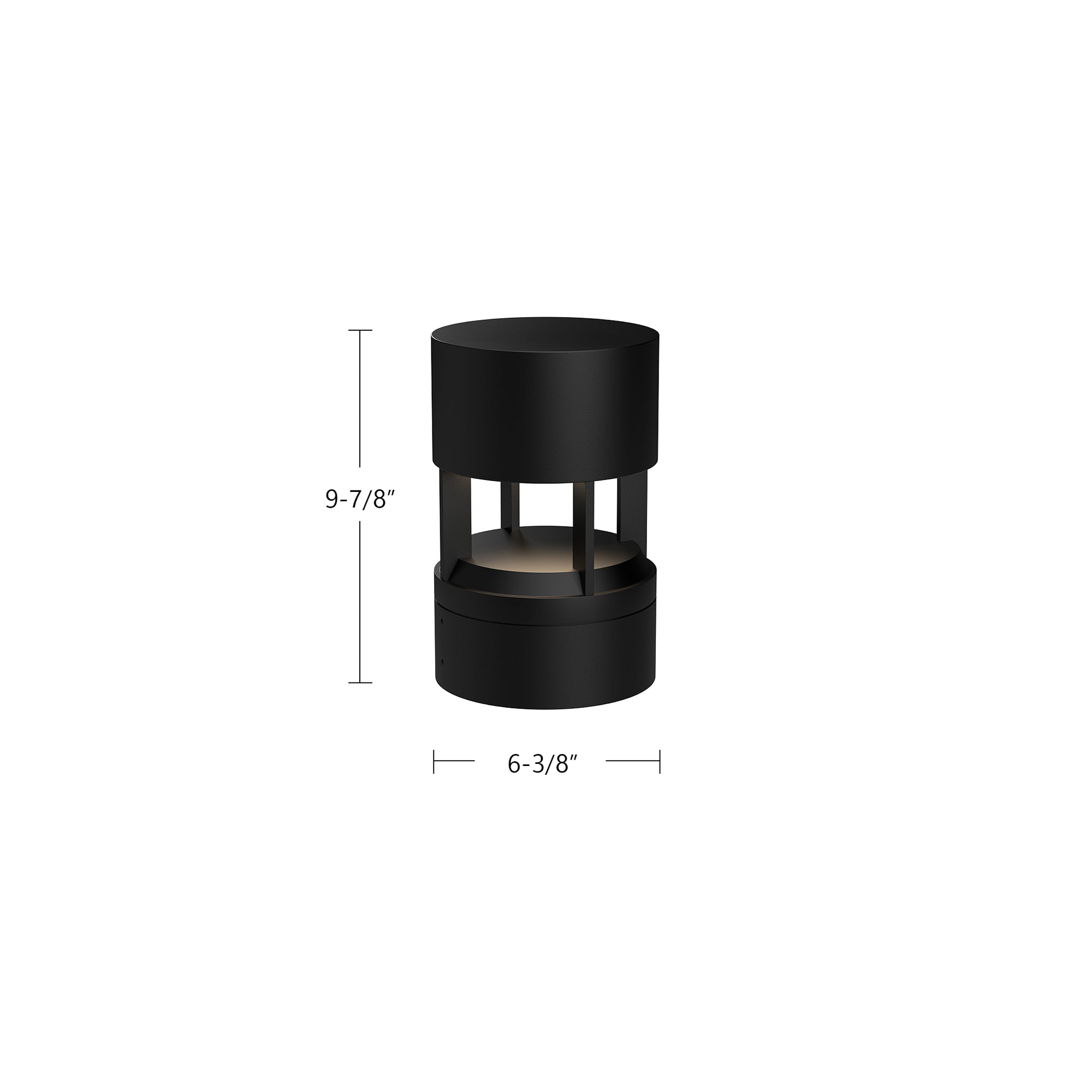 Novato 10-in Black LED Exterior Bollard