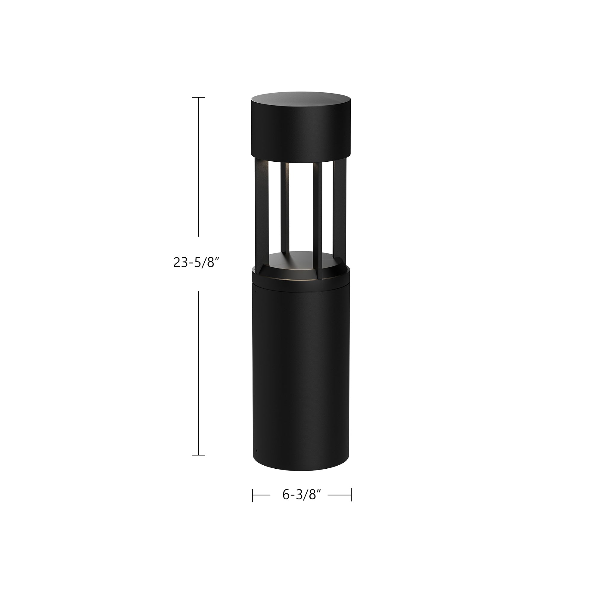 Novato 24-in Black LED Exterior Bollard