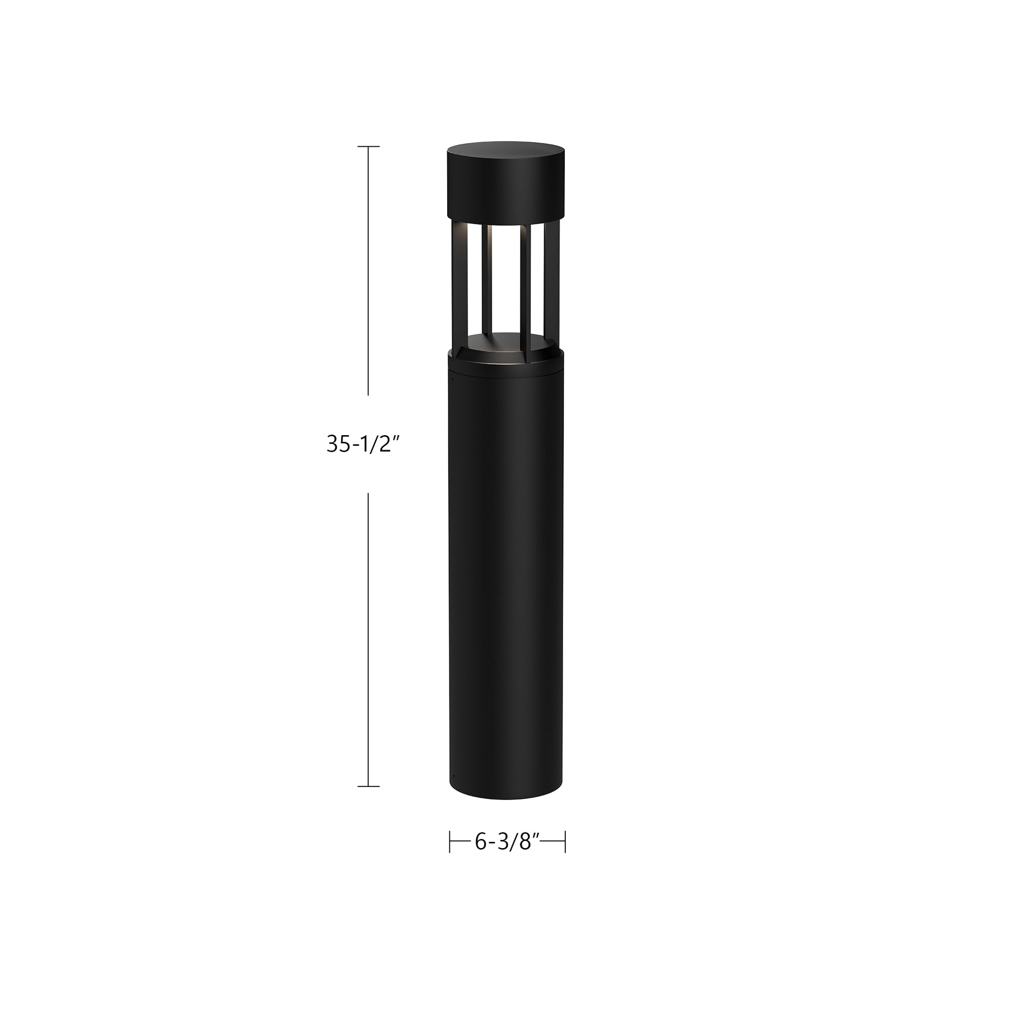 Novato 36-in Black LED Exterior Bollard
