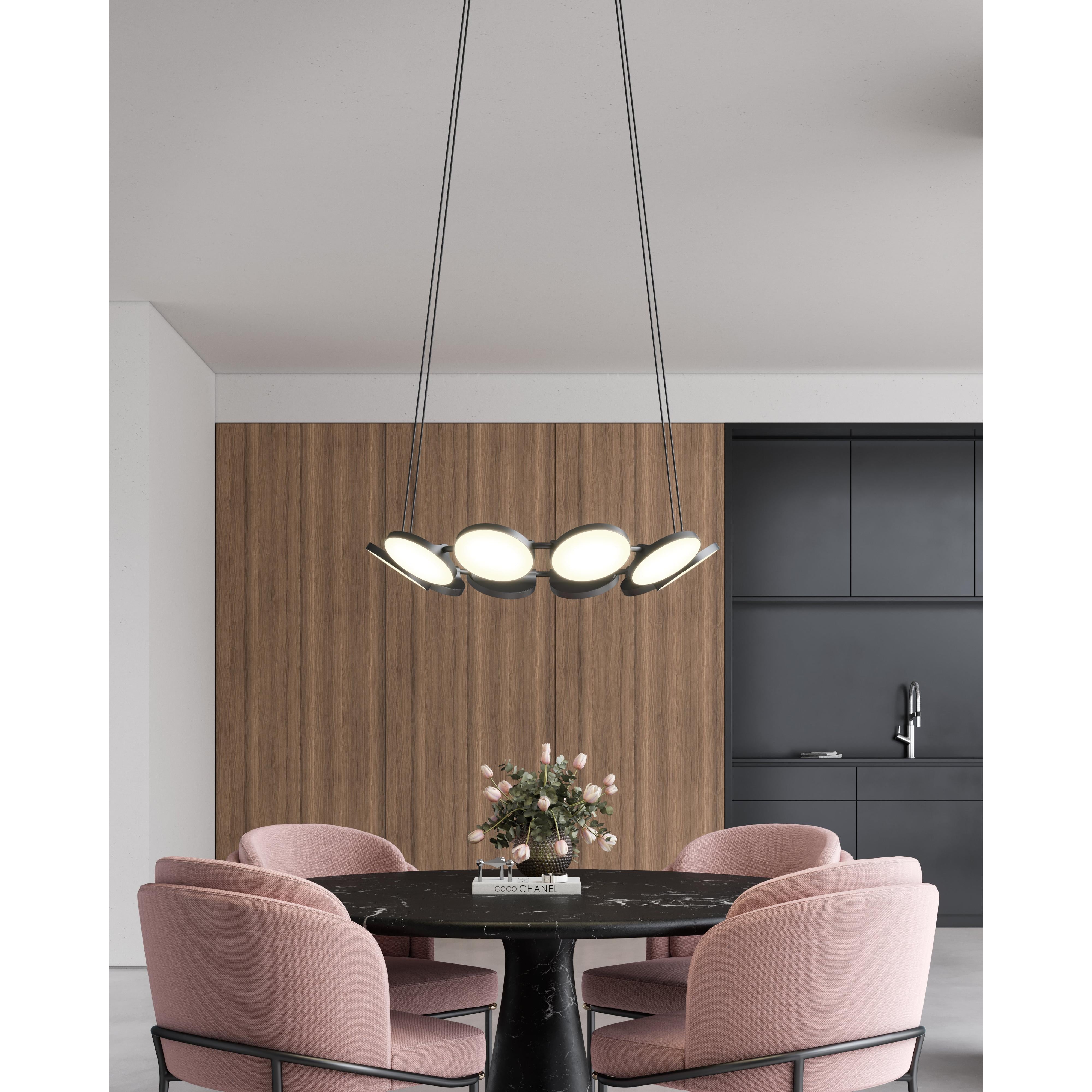 Novel 25-in Black LED Chandeliers