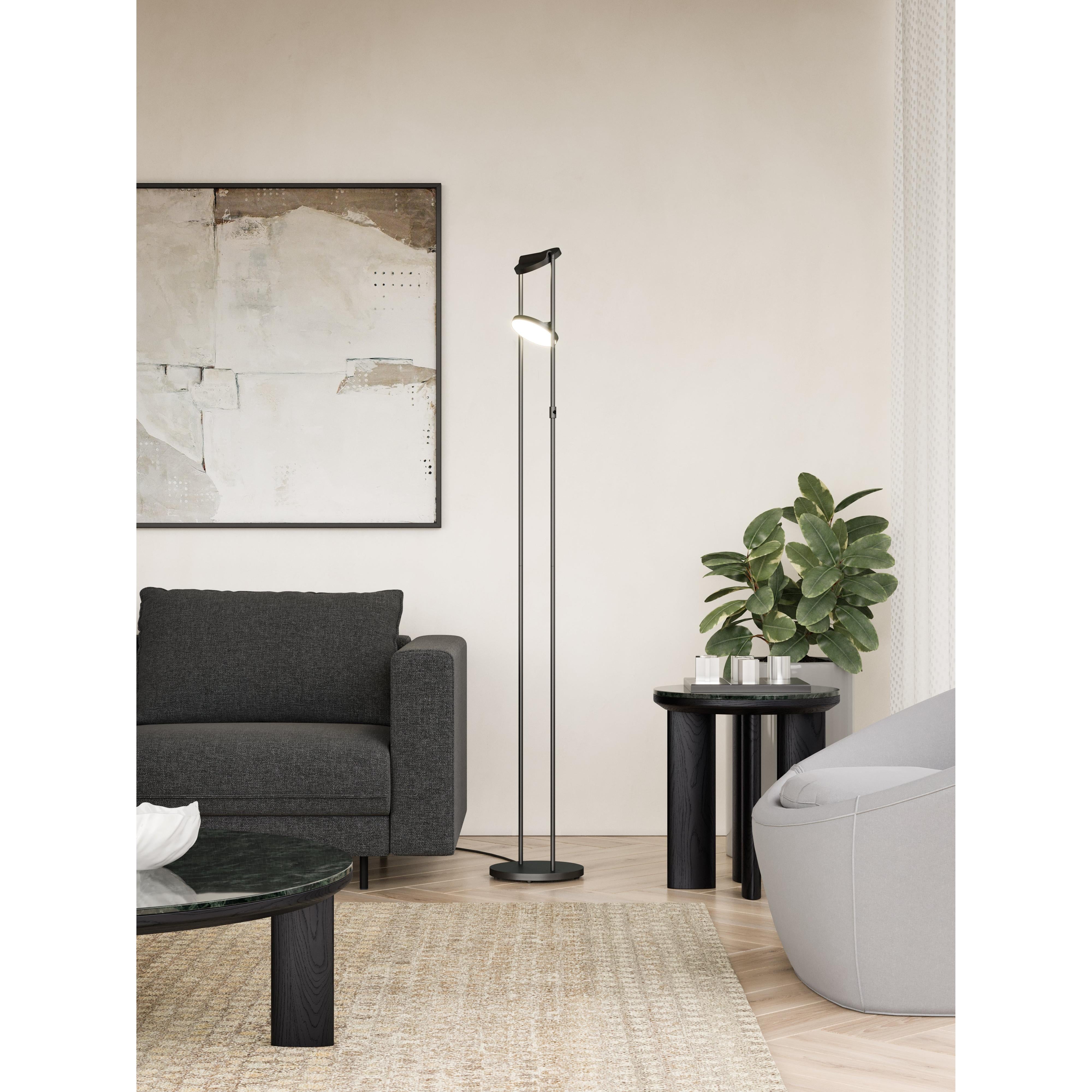 Novel 68-in Black LED Floor Lamp
