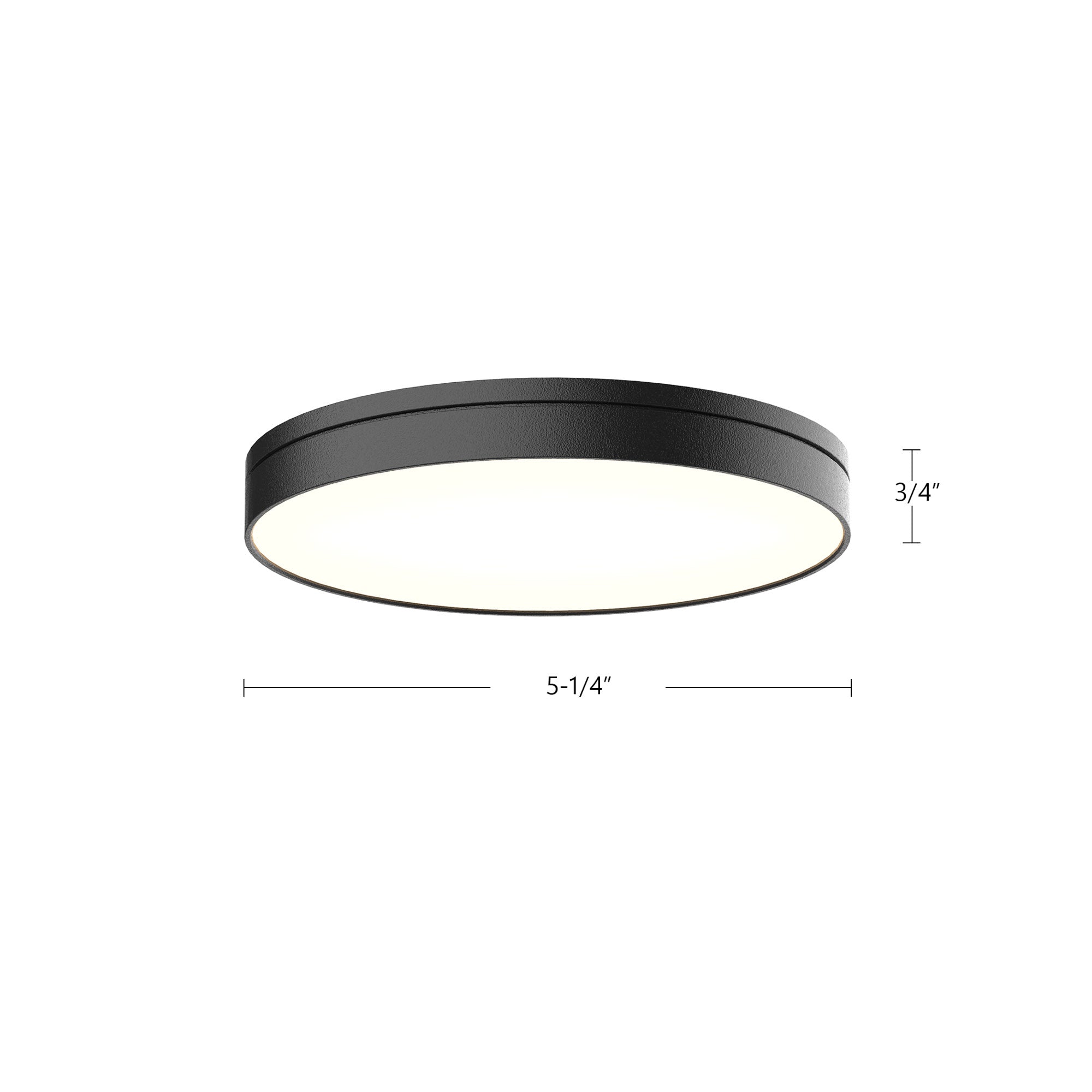 Novel 5-in Black LED Flush Mount