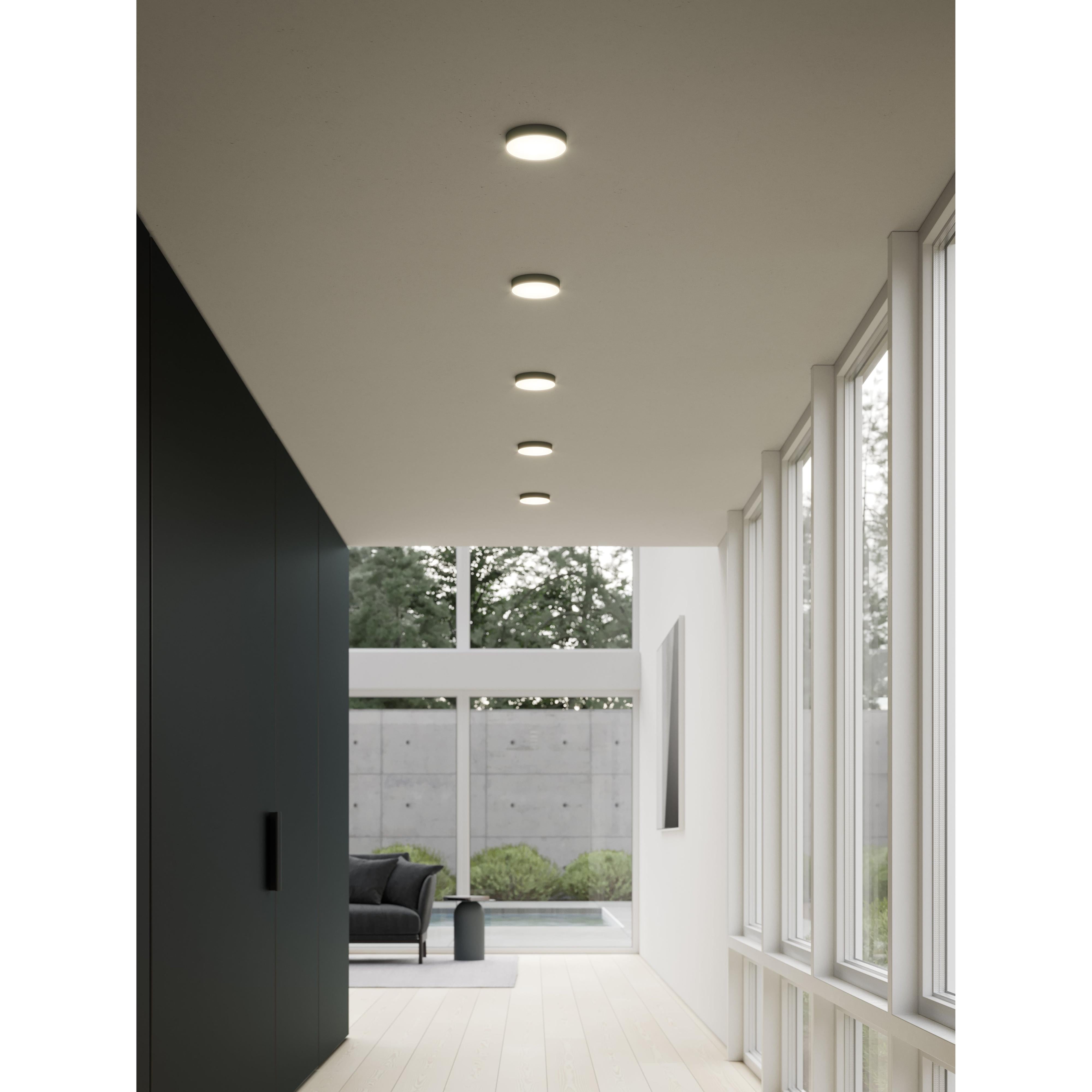 Novel 5-in Black LED Flush Mount