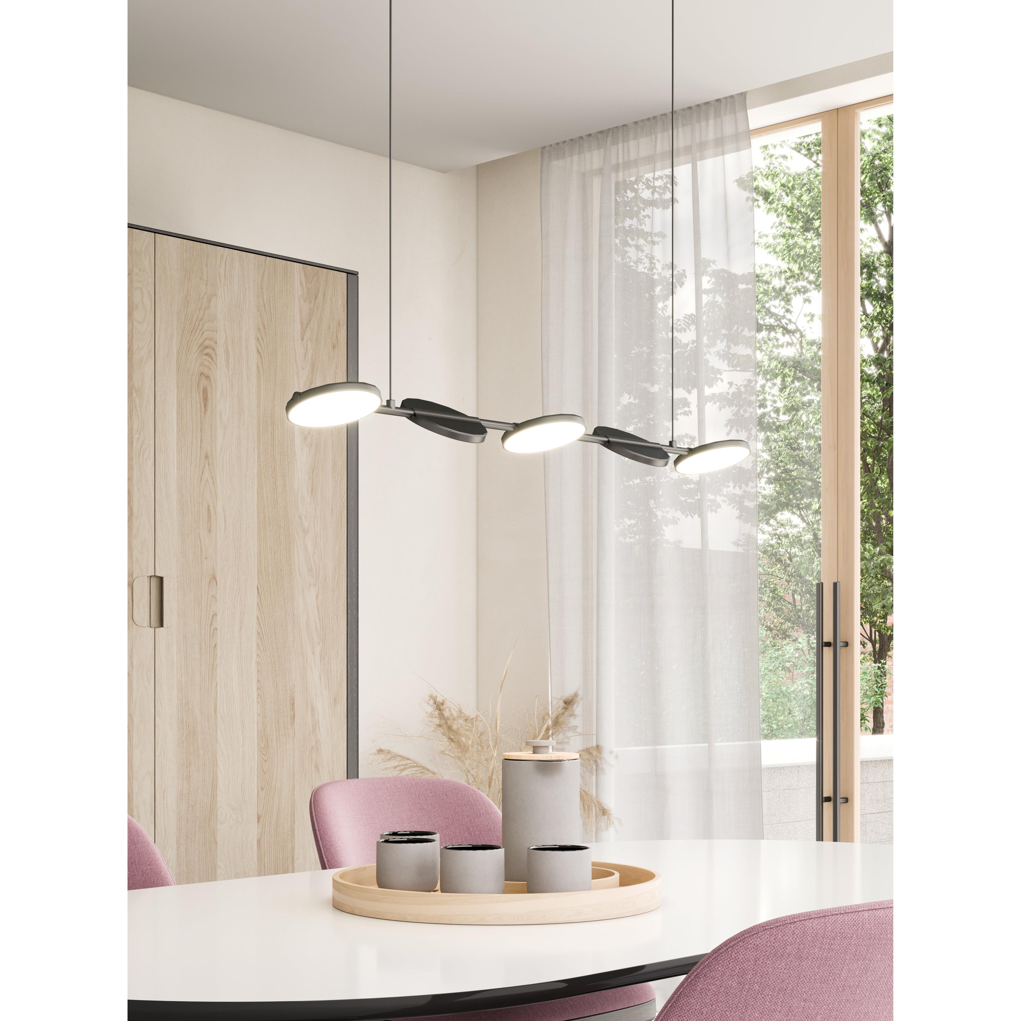 Novel 37-in Black LED Linear Pendant