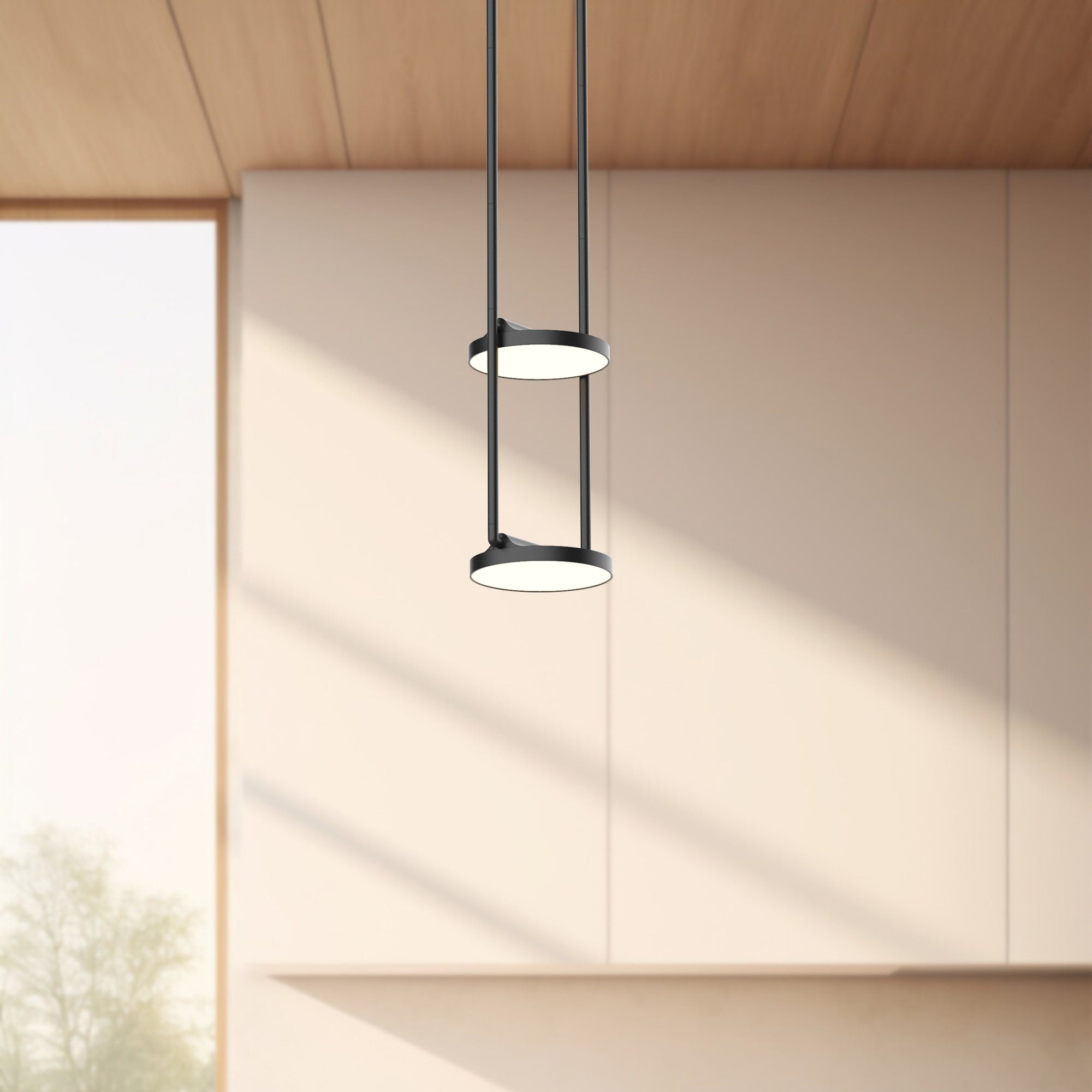 Novel 8-in Black LED Pendant